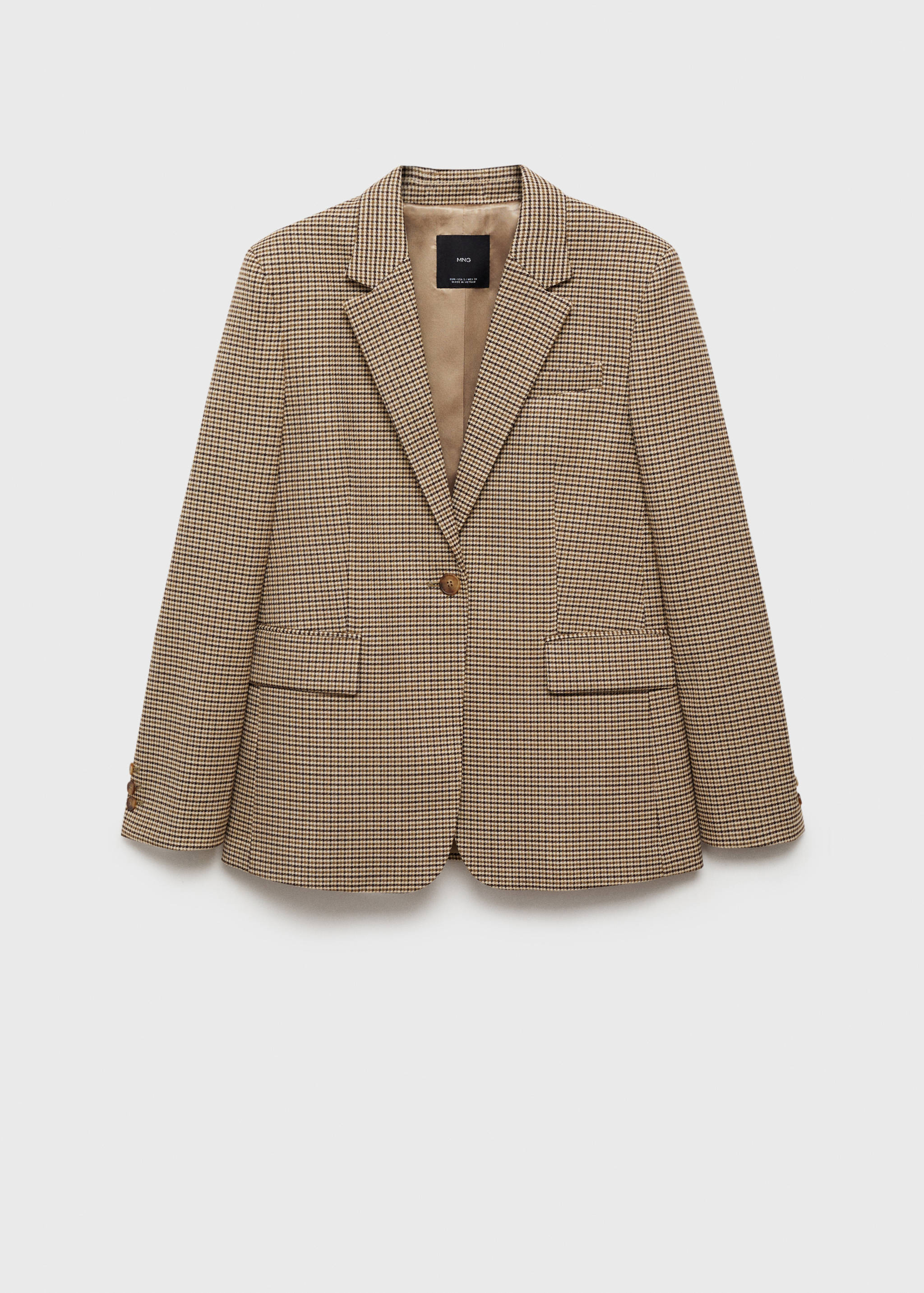 Straight-fit micro-houndstooth jacket - Article without model