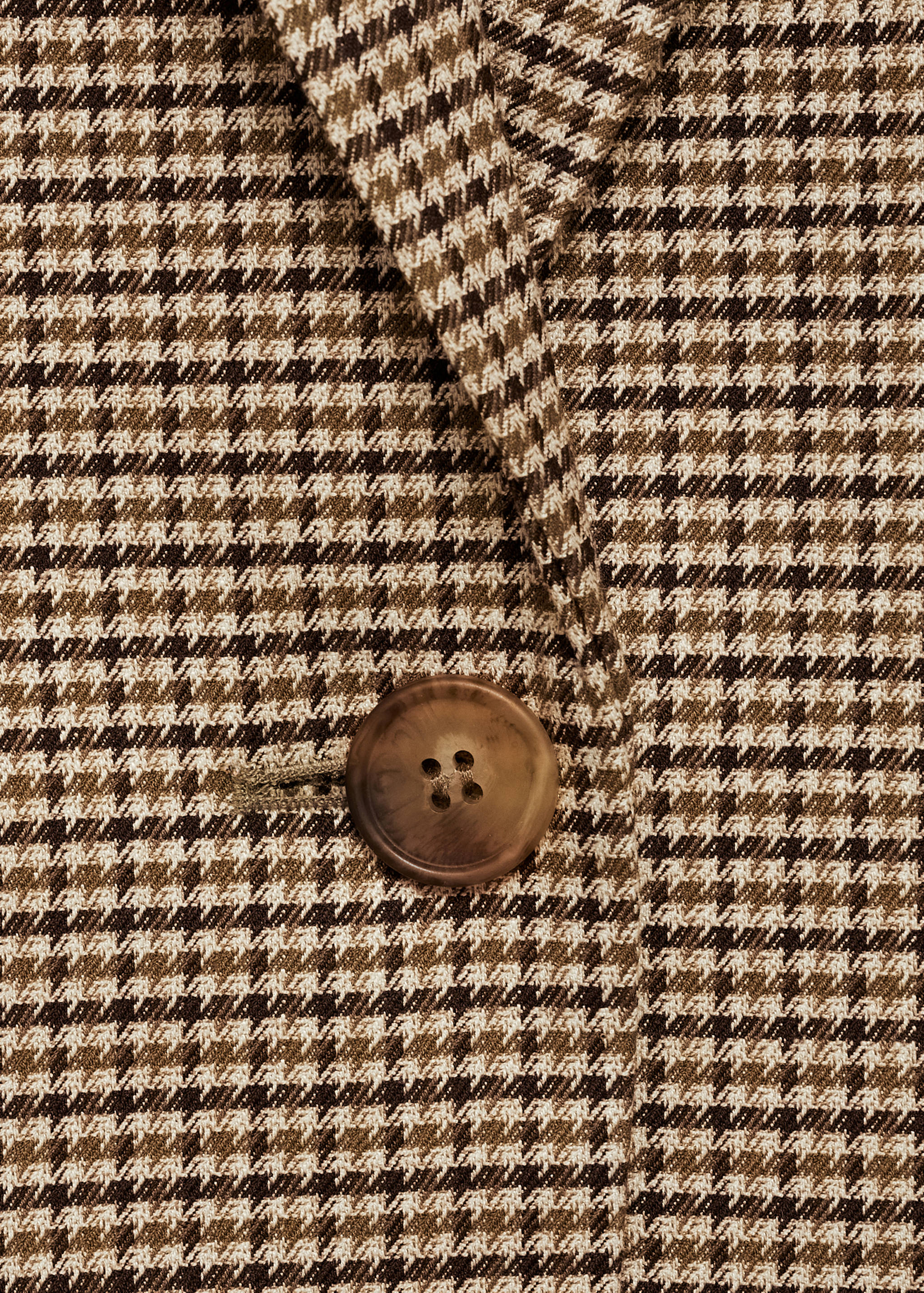 Straight-fit micro-houndstooth jacket - Details of the article 0