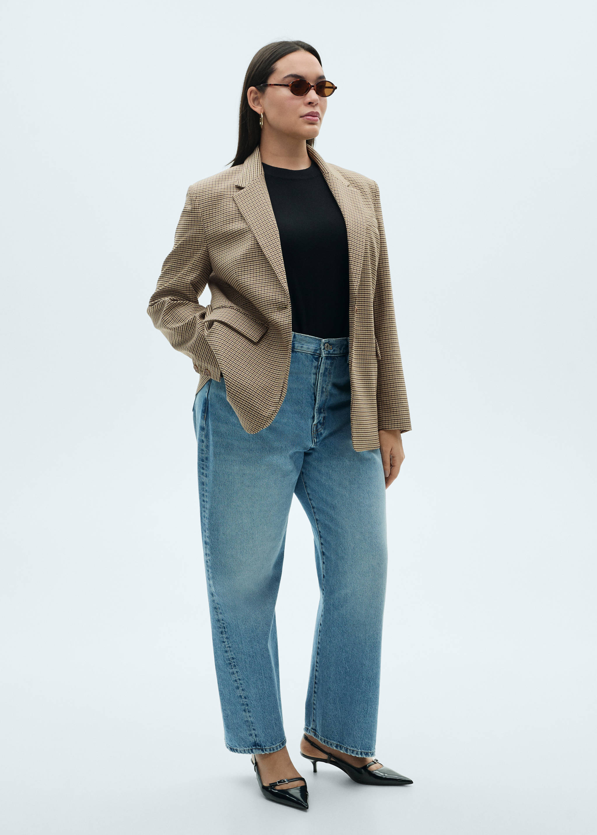 Straight-fit micro-houndstooth jacket - Details of the article 3