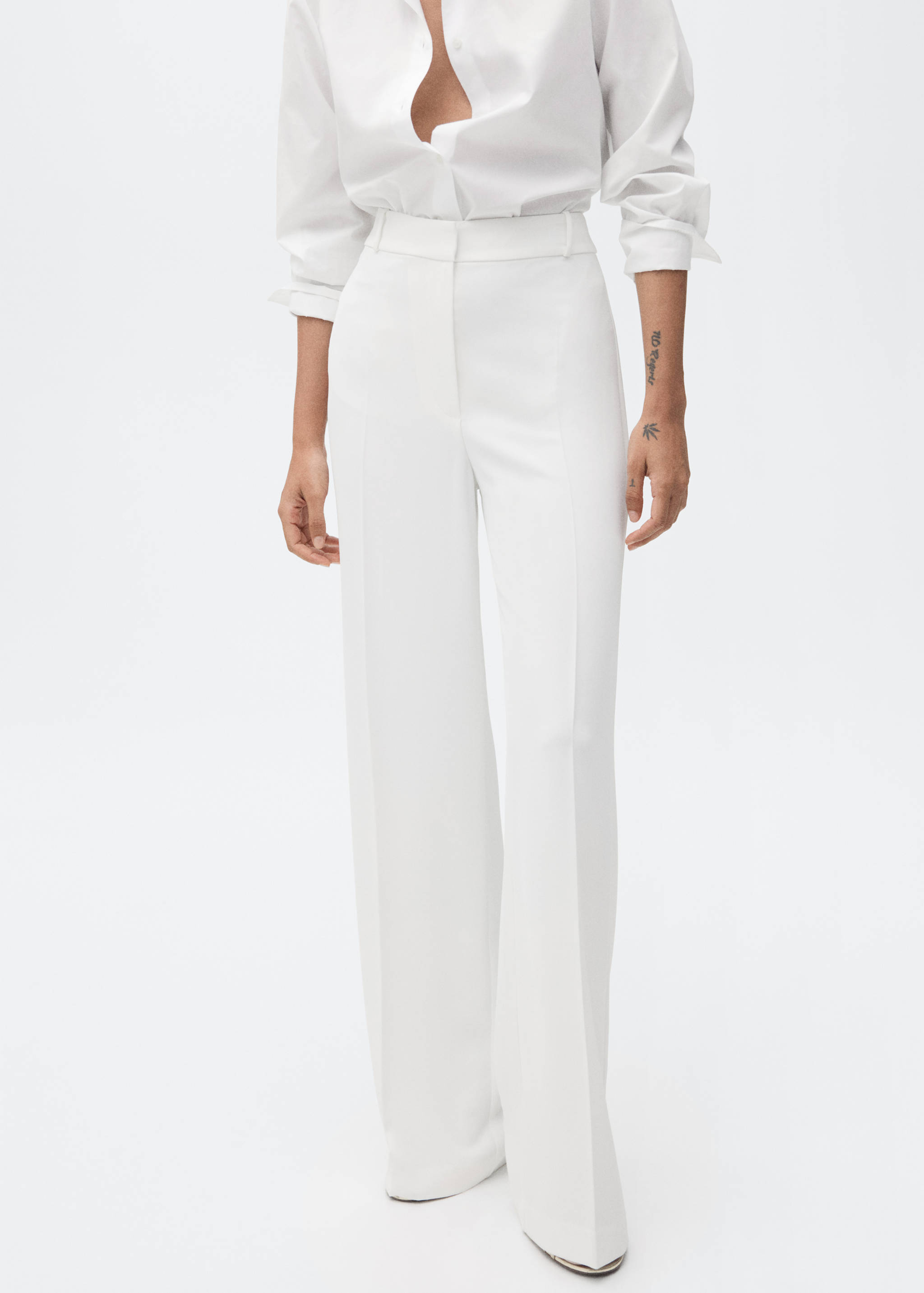 Wide leg suit pants - Medium plane