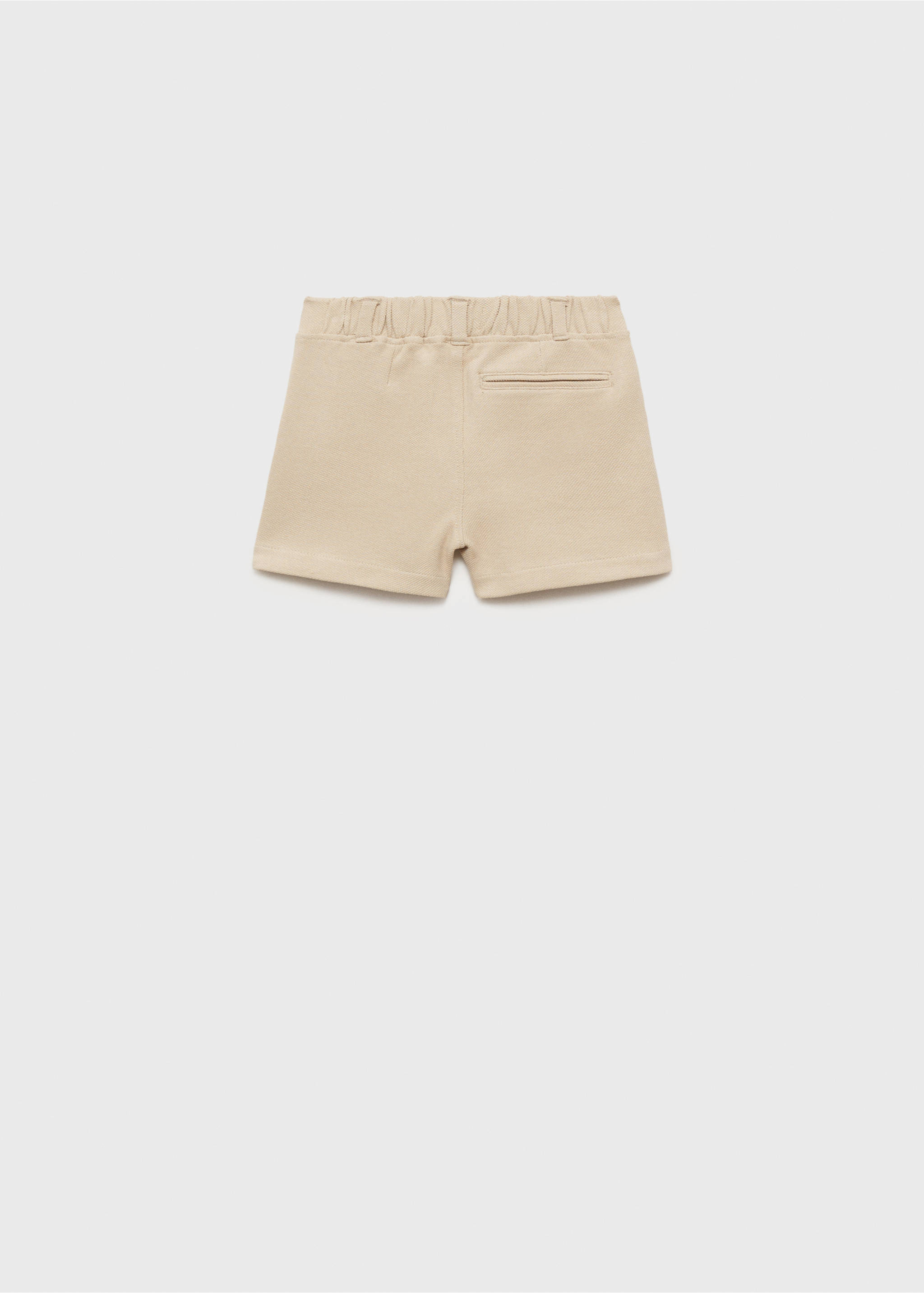 Cotton piqué Bermuda shorts - Reverse of the article, Sand. Ref: 87075732-00.