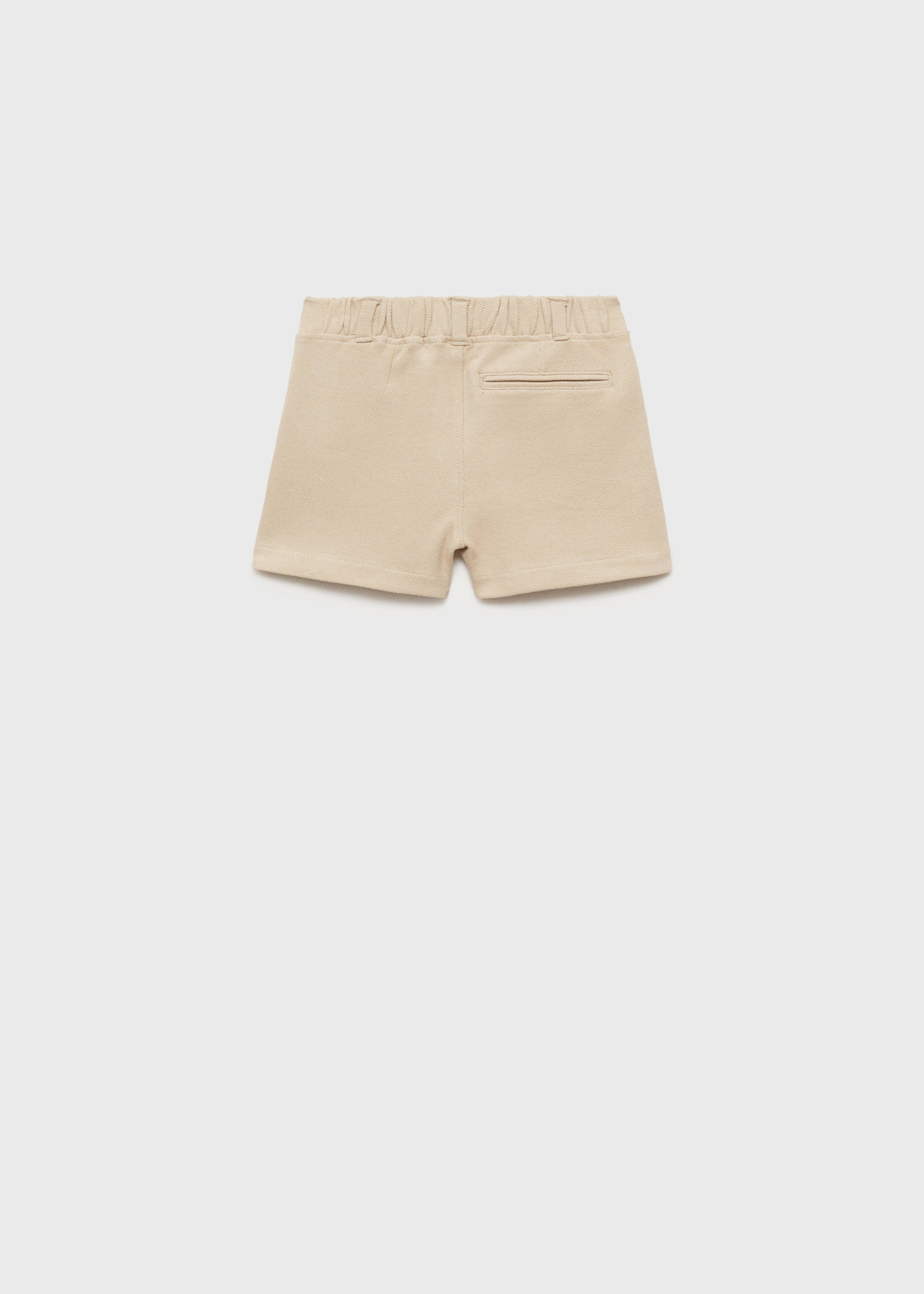 Cotton piqué Bermuda shorts - Reverse of the article