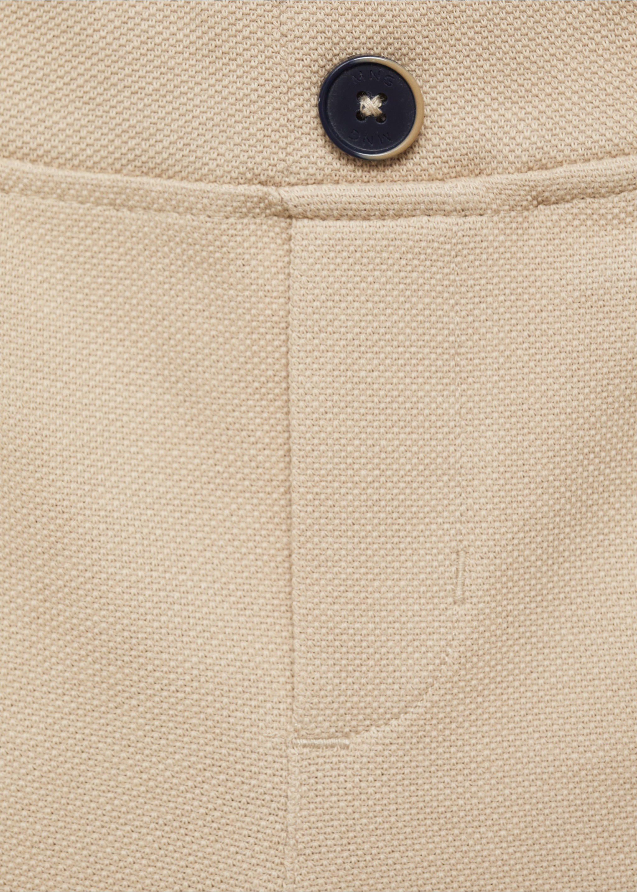 Cotton piqué Bermuda shorts - Details of the article 8, Sand. Ref: 87075732-00.