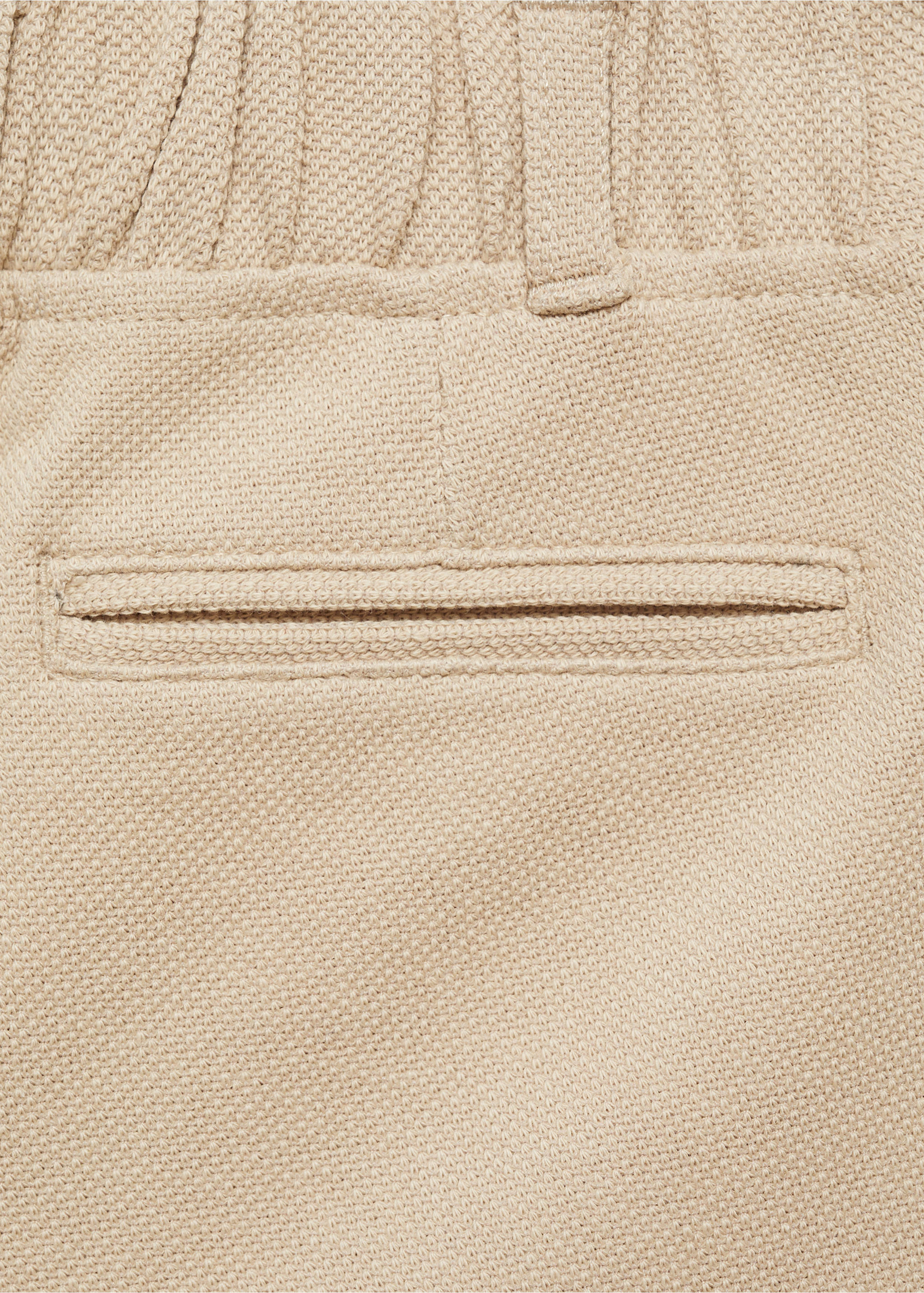 Cotton piqué Bermuda shorts - Details of the article 0, Sand. Ref: 87075732-00.