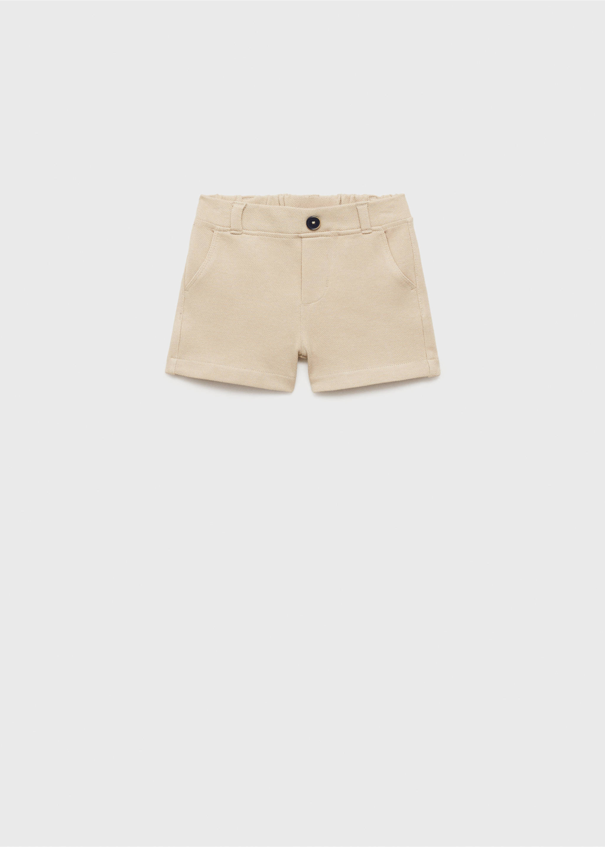 Cotton piqué Bermuda shorts - Article without model, Sand. Ref: 87075732-00.