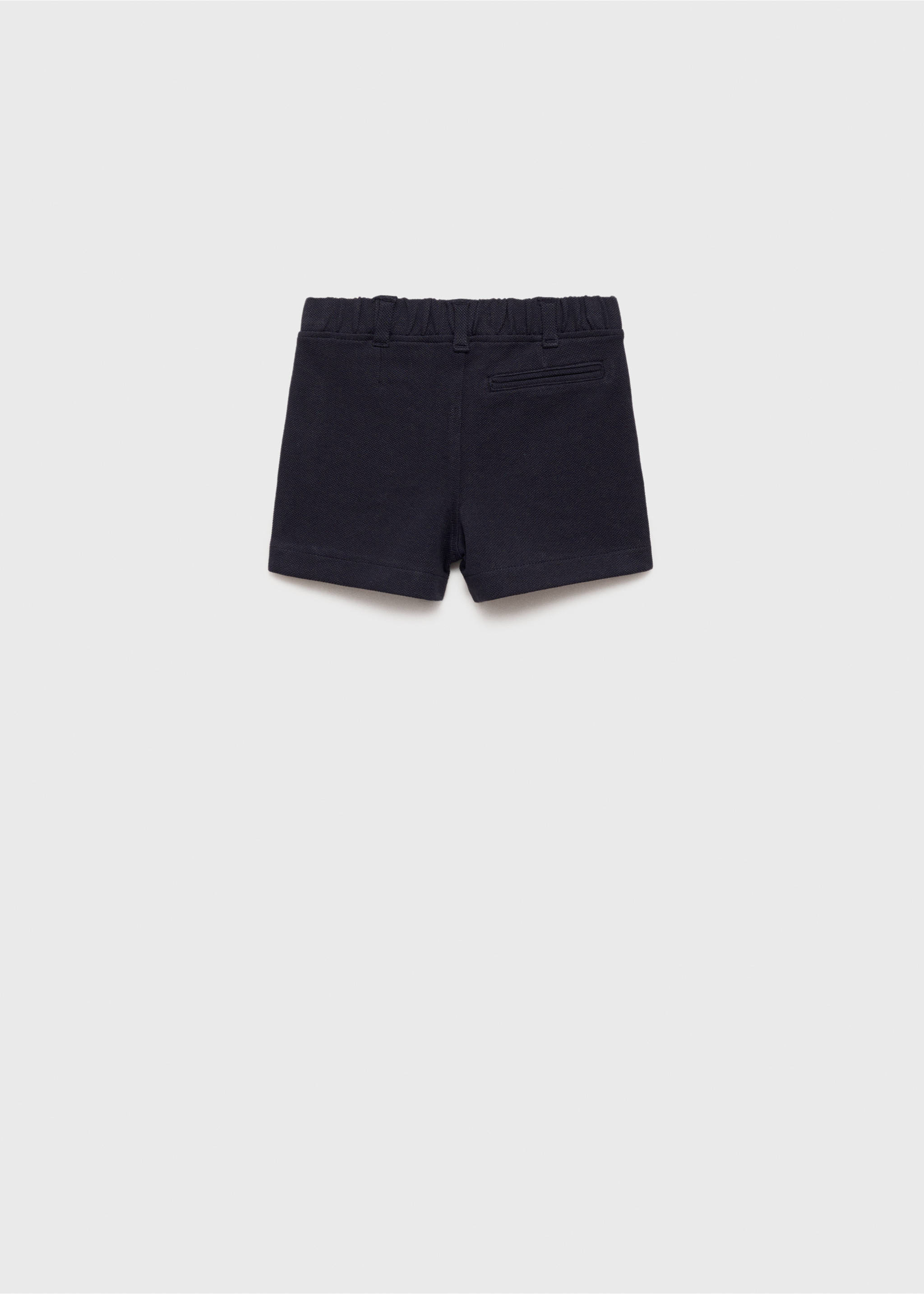 Bermudas algodón piqué - Reverso del artículo, Azul marino oscuro. Ref: 87075732-00.