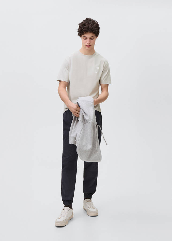 Short-sleeved printed t-shirt — Grey