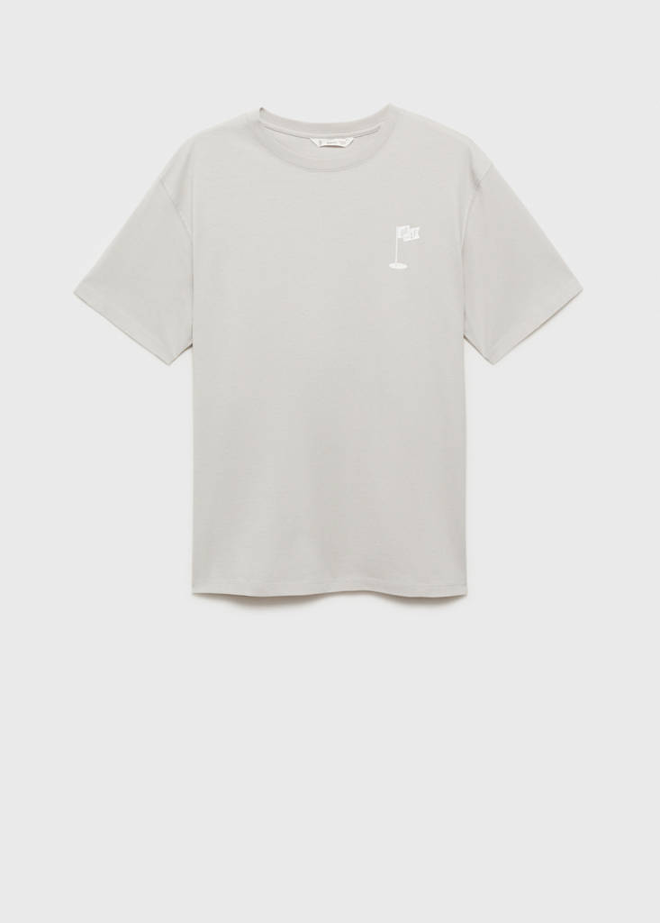 Short-sleeved printed t-shirt — Grey