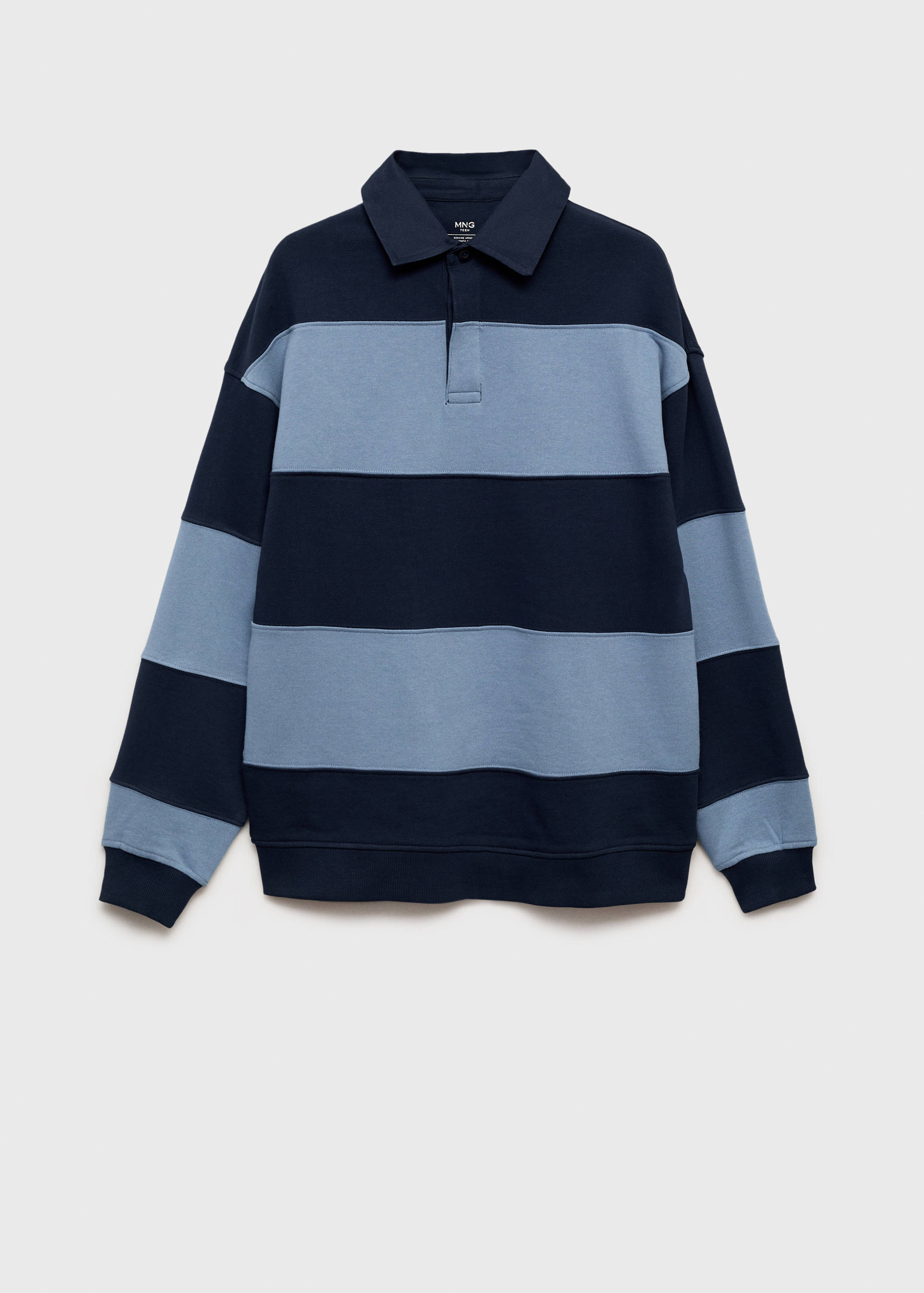 Sweat rayures col polo - Article sans modèle