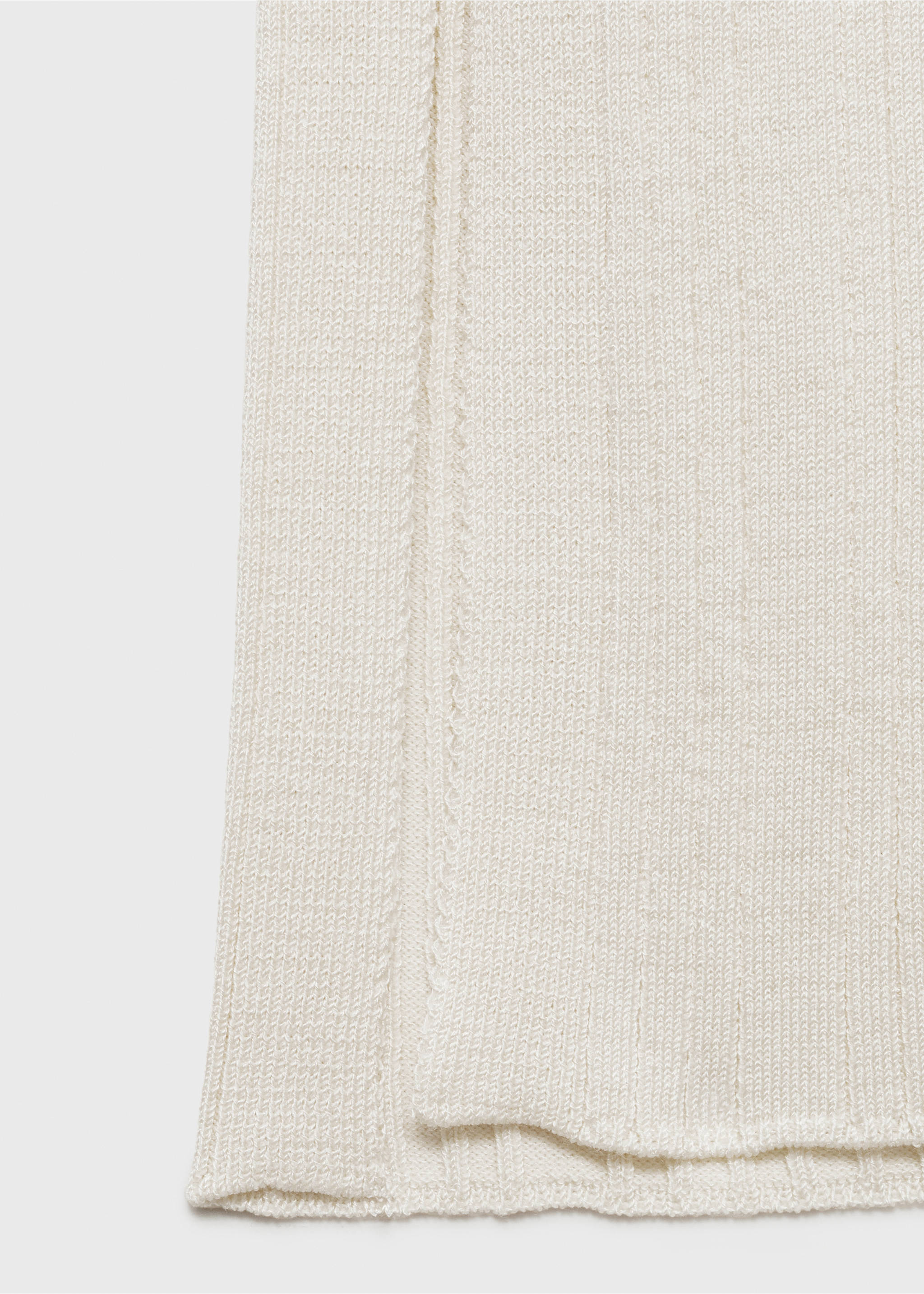 Ribbed top with openings - Details of the article 0, Ecru. Ref: 87075748-00.