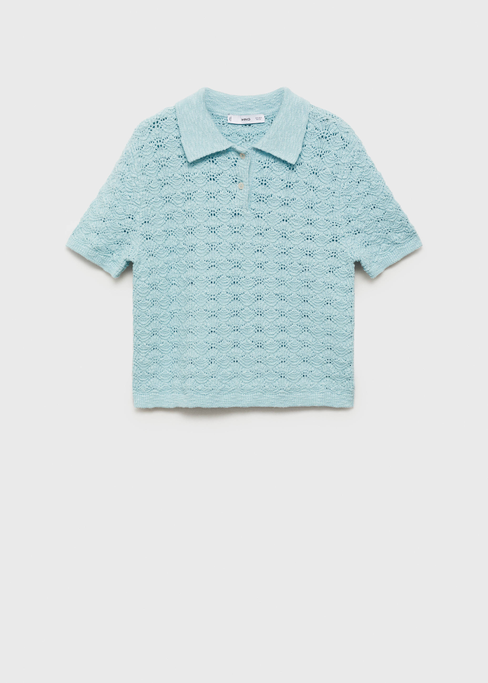 Pullover im Häkel-Style mit Polokragen - Artikel ohne Model