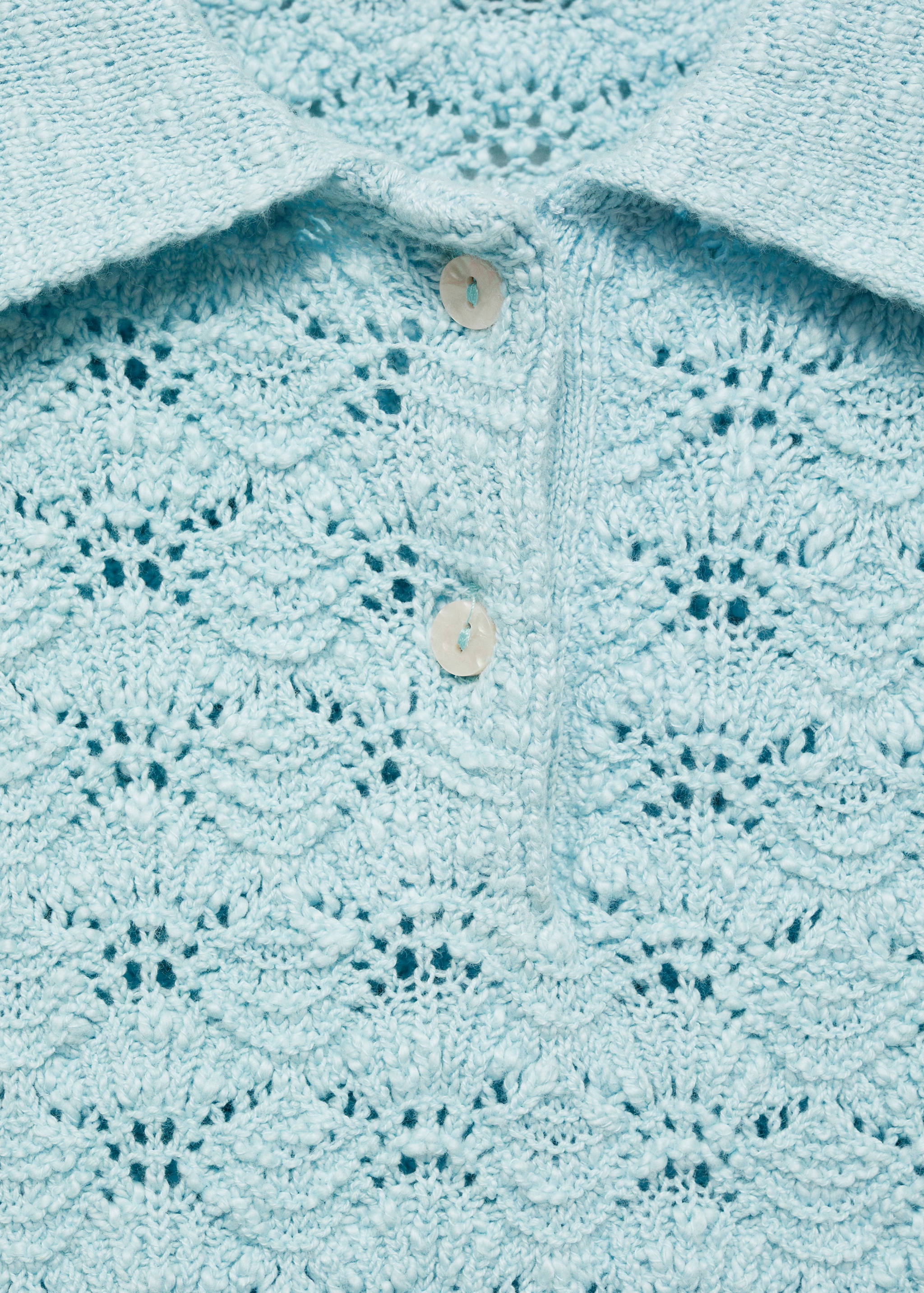 Pullover im Häkel-Style mit Polokragen - Detail des Artikels 8