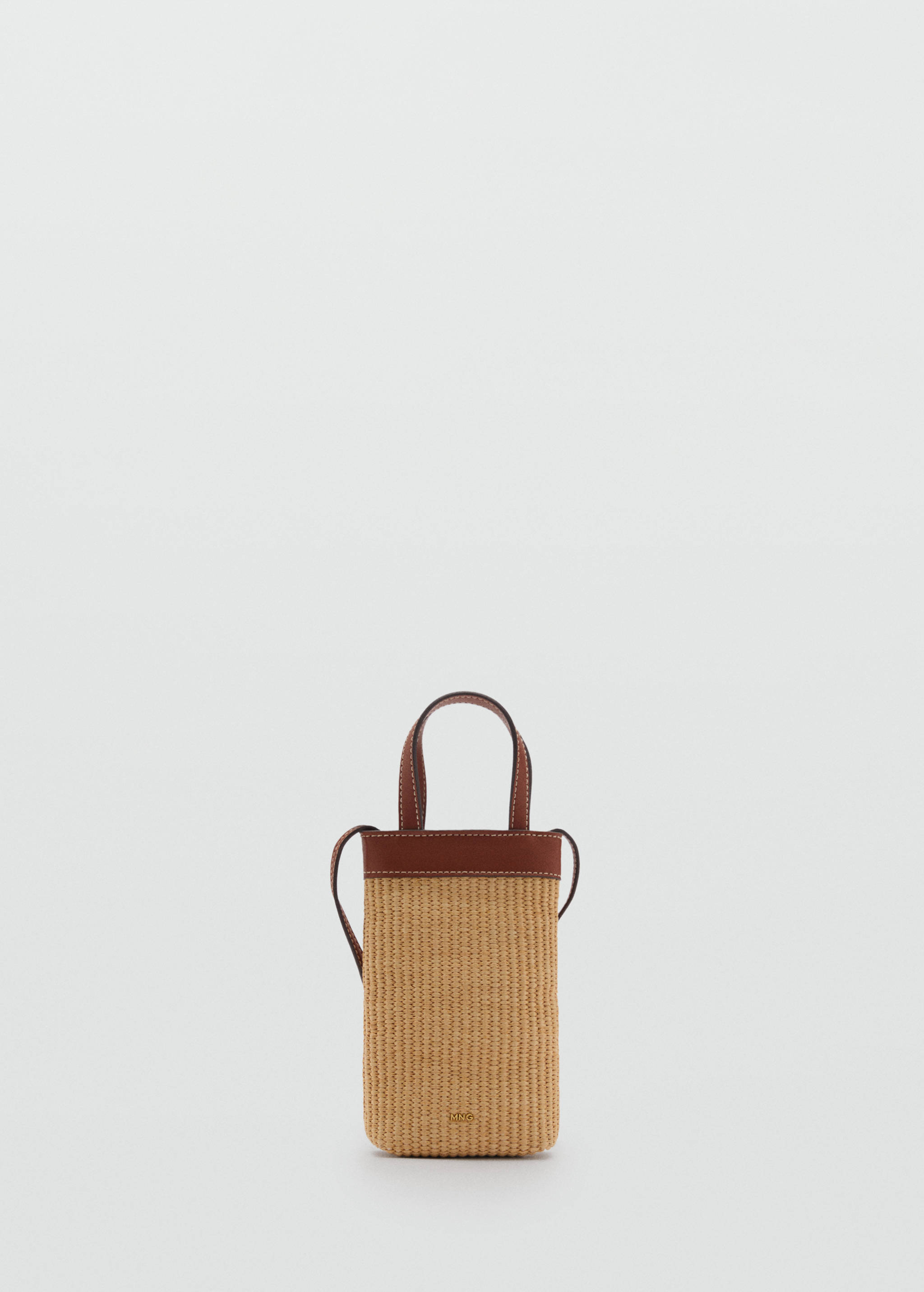Raffia-effect crossbody cell phone case - Article without model