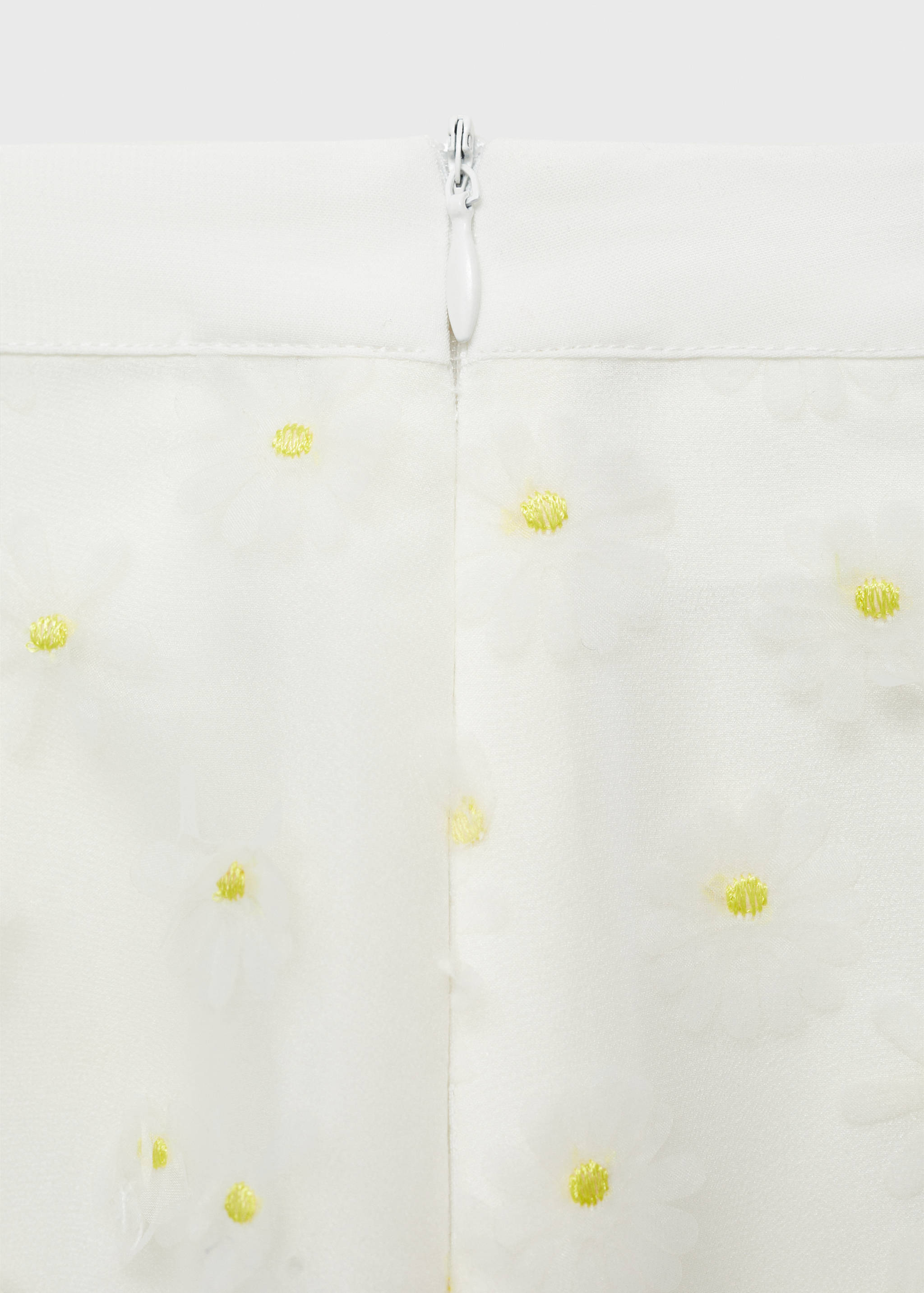 Semi-transparent floral-embroidered skirt - Details of the article 0