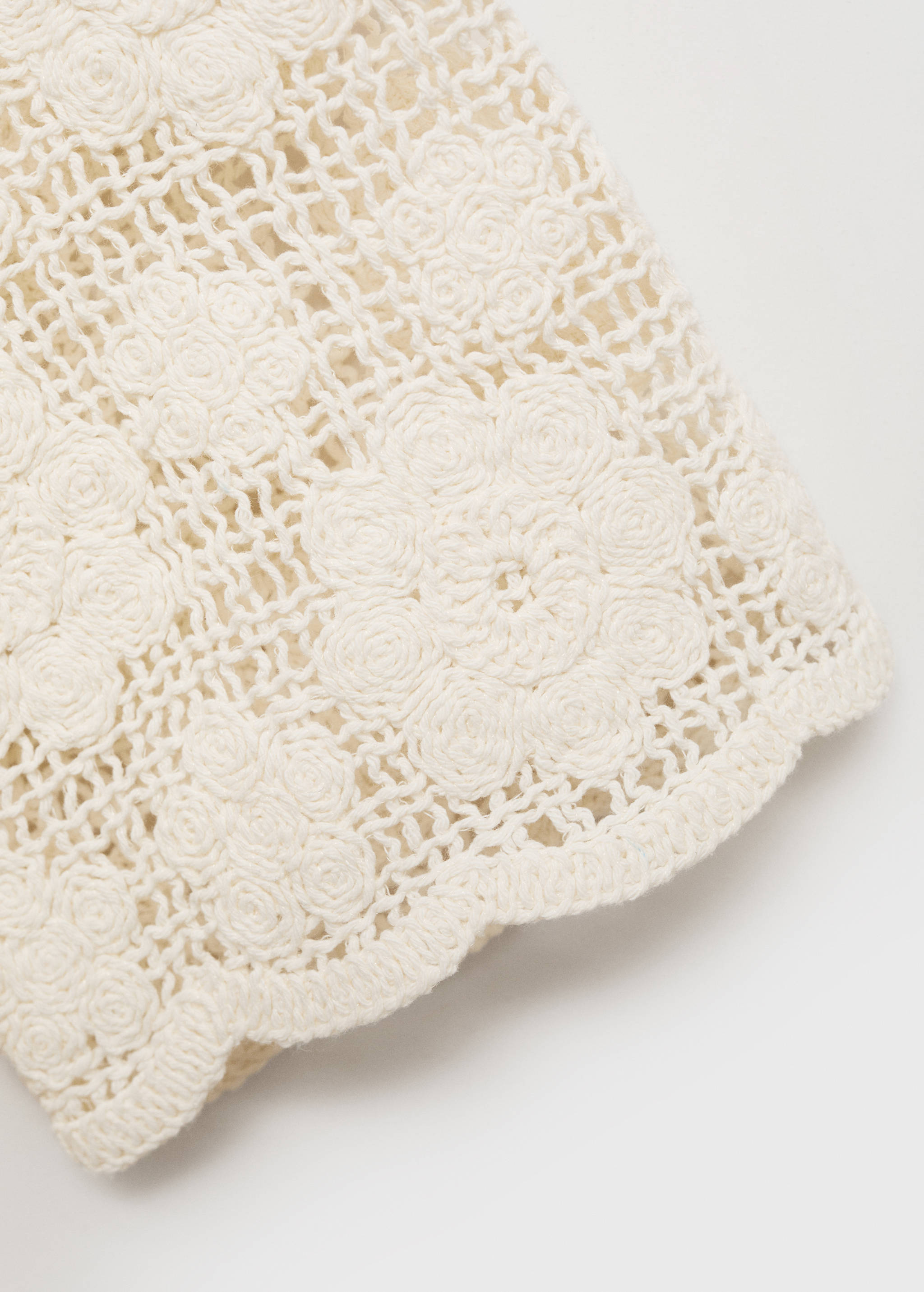 Cotton crochet sleeve t-shirt - Details of the article 0