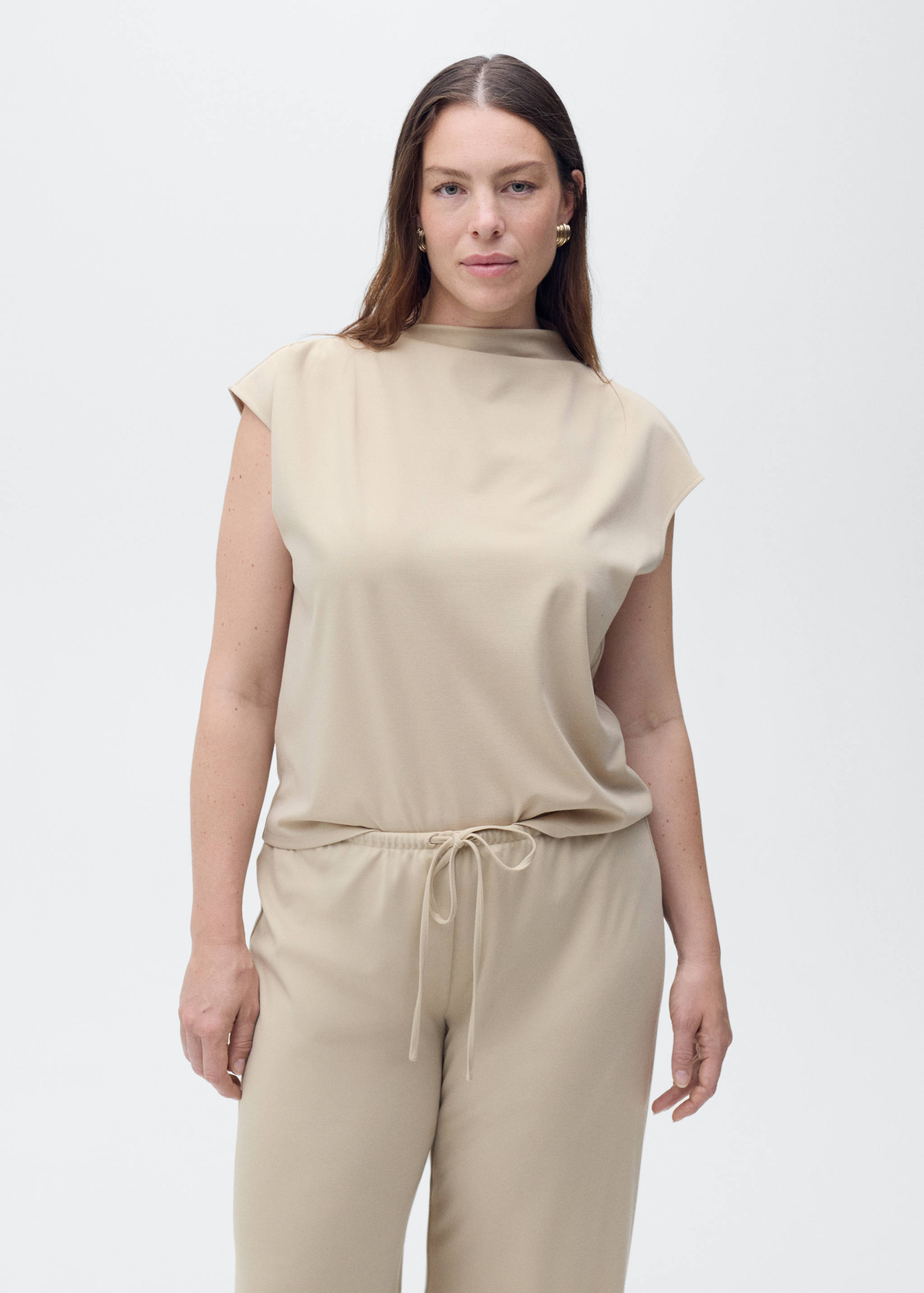 Wide leg trousers with elastic waist - Details of the article 5