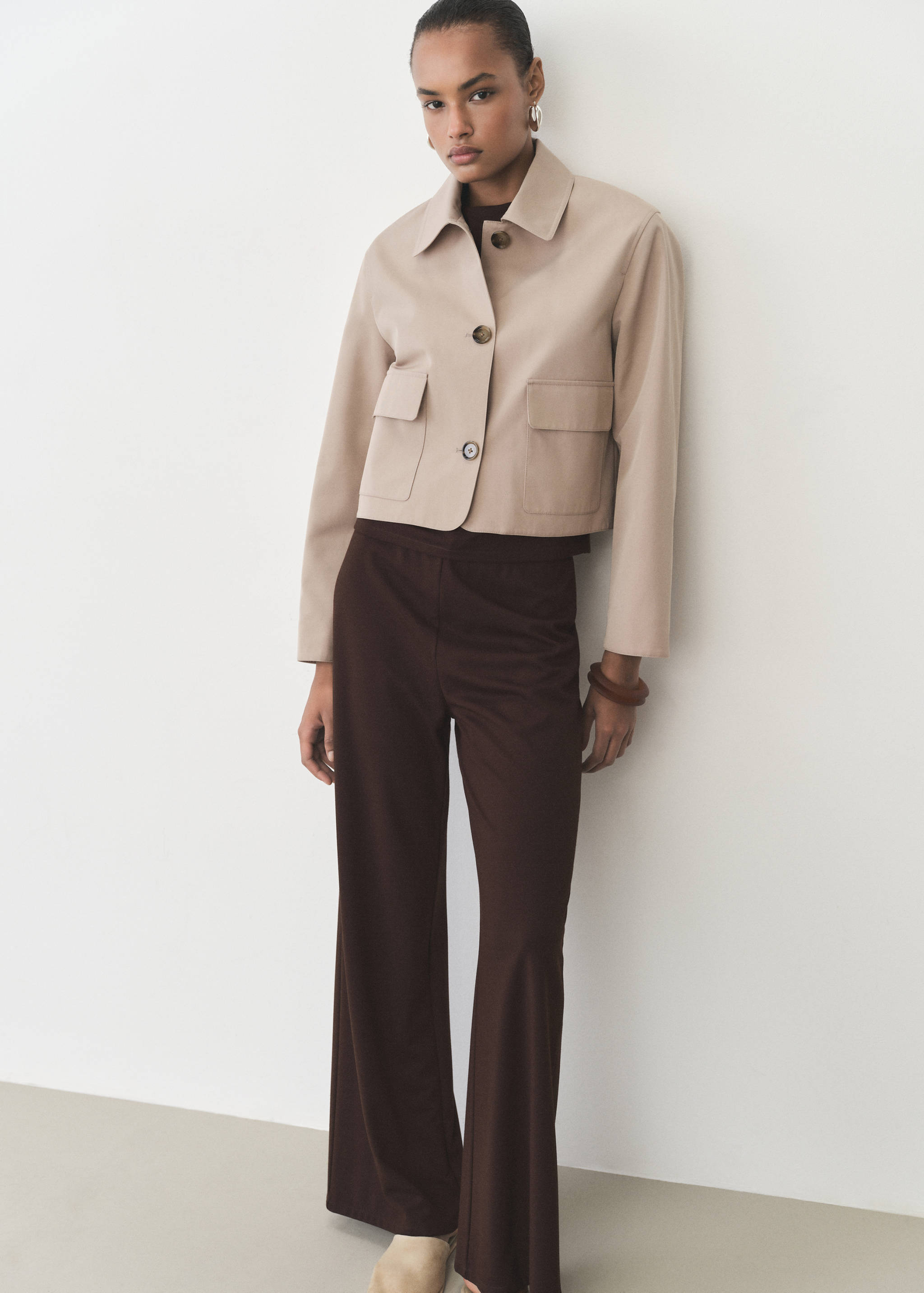 Wide leg trousers with elastic waist - Details of the article 2