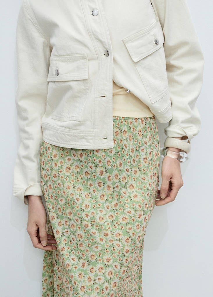 Long floral flared skirt thumbnail 5