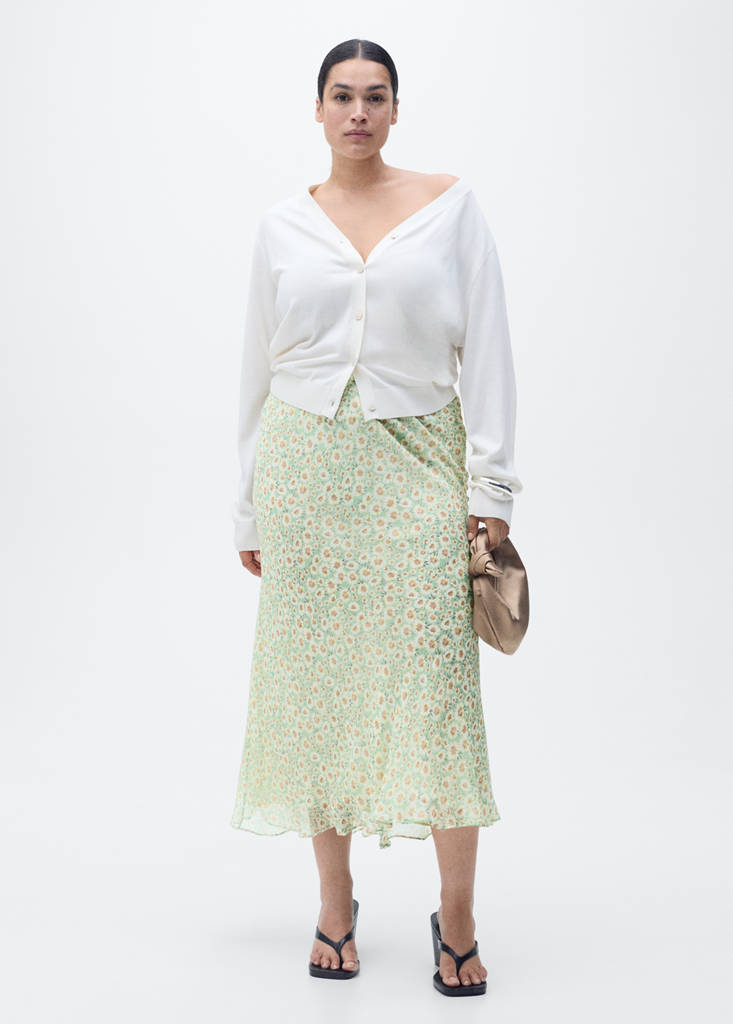 Long floral flared skirt thumbnail 6