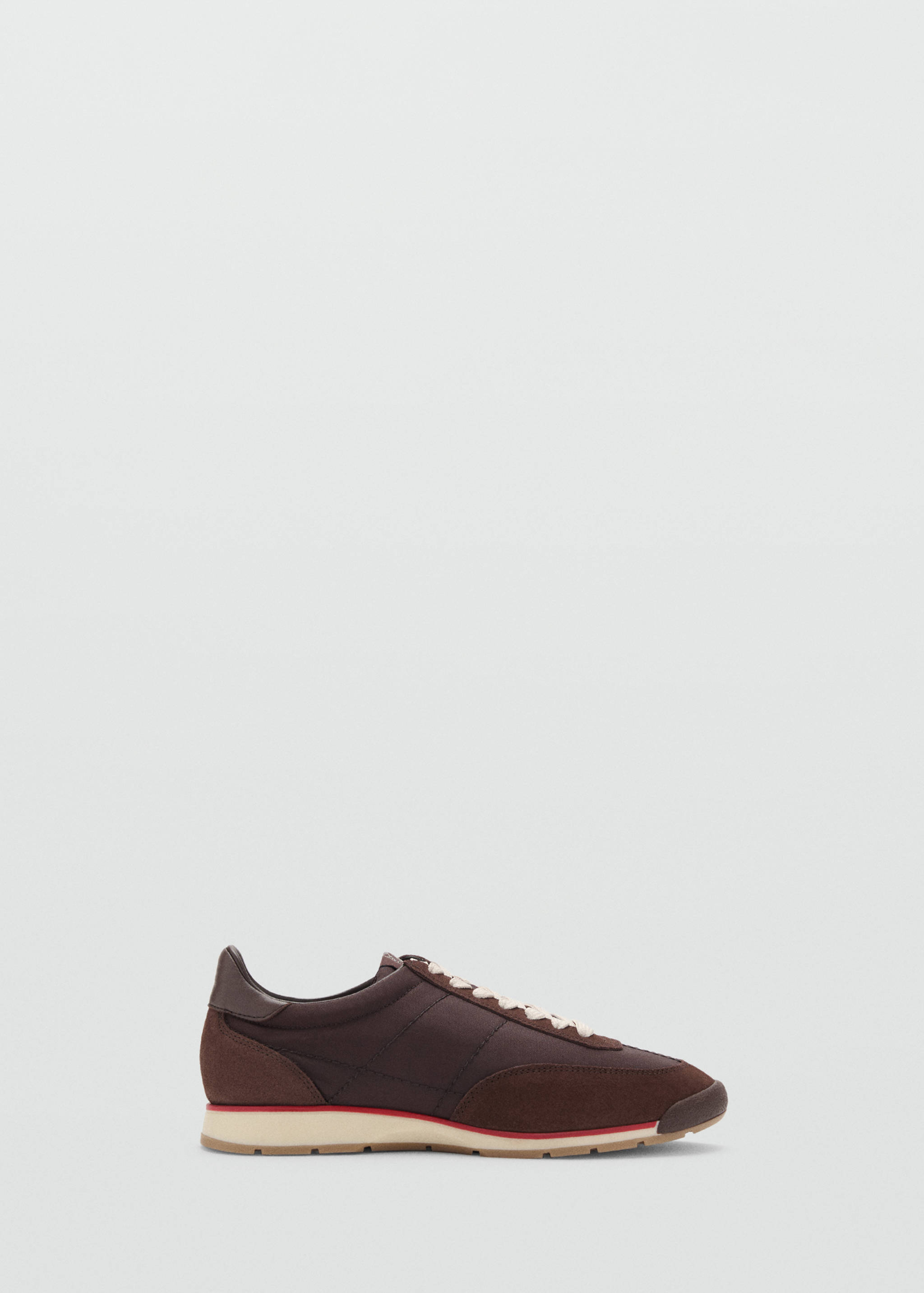 Sneakers with contrasting stripe and suede panels - Article without model