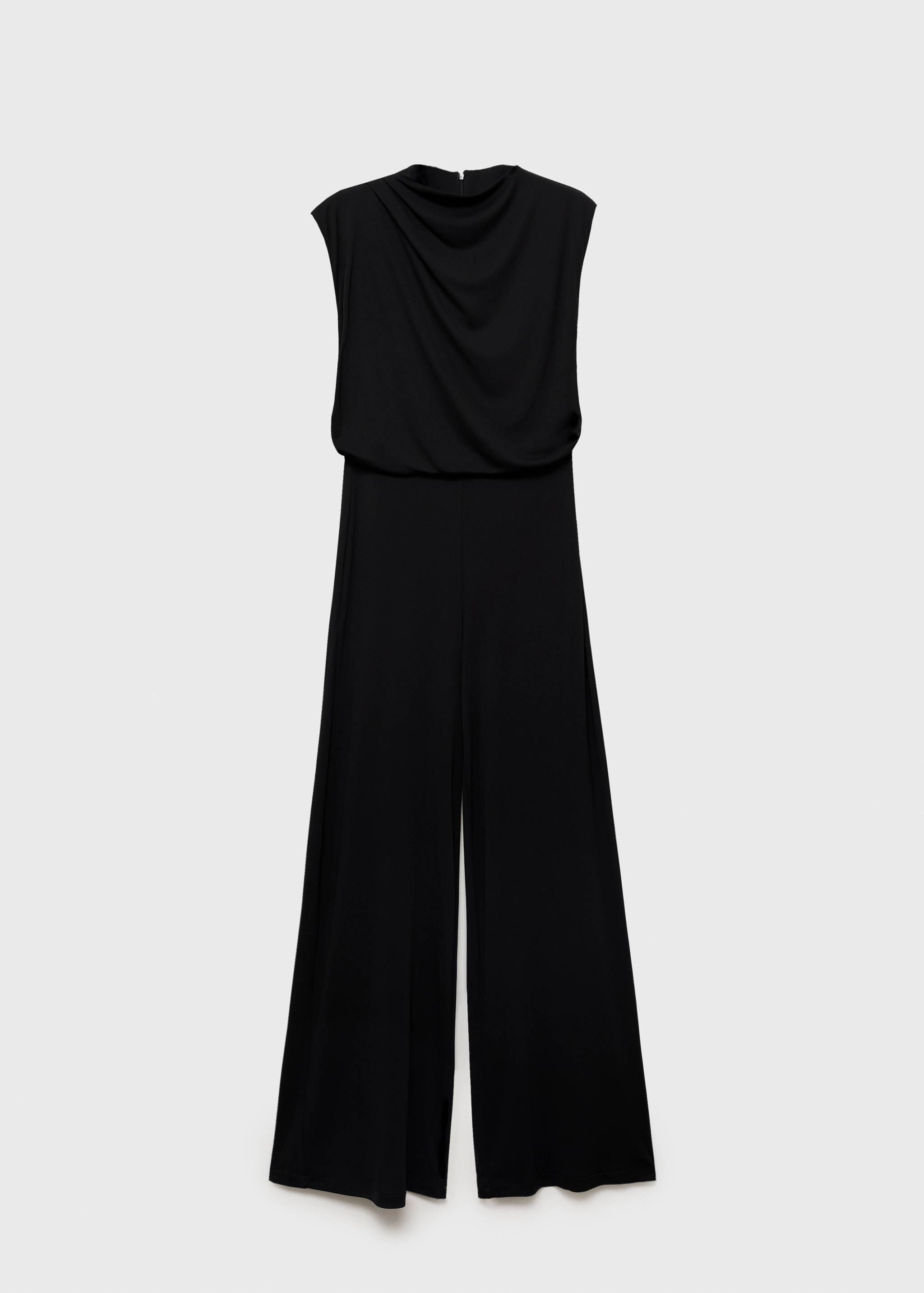 Straight-fit jumpsuit with draped neckline - Article without model