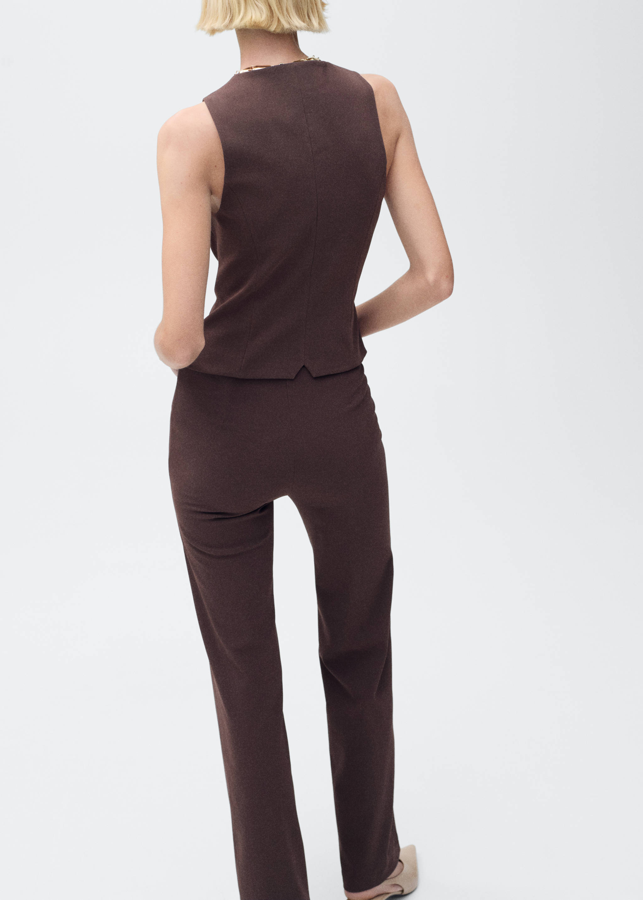 Calças fato retas - Verso do artigo