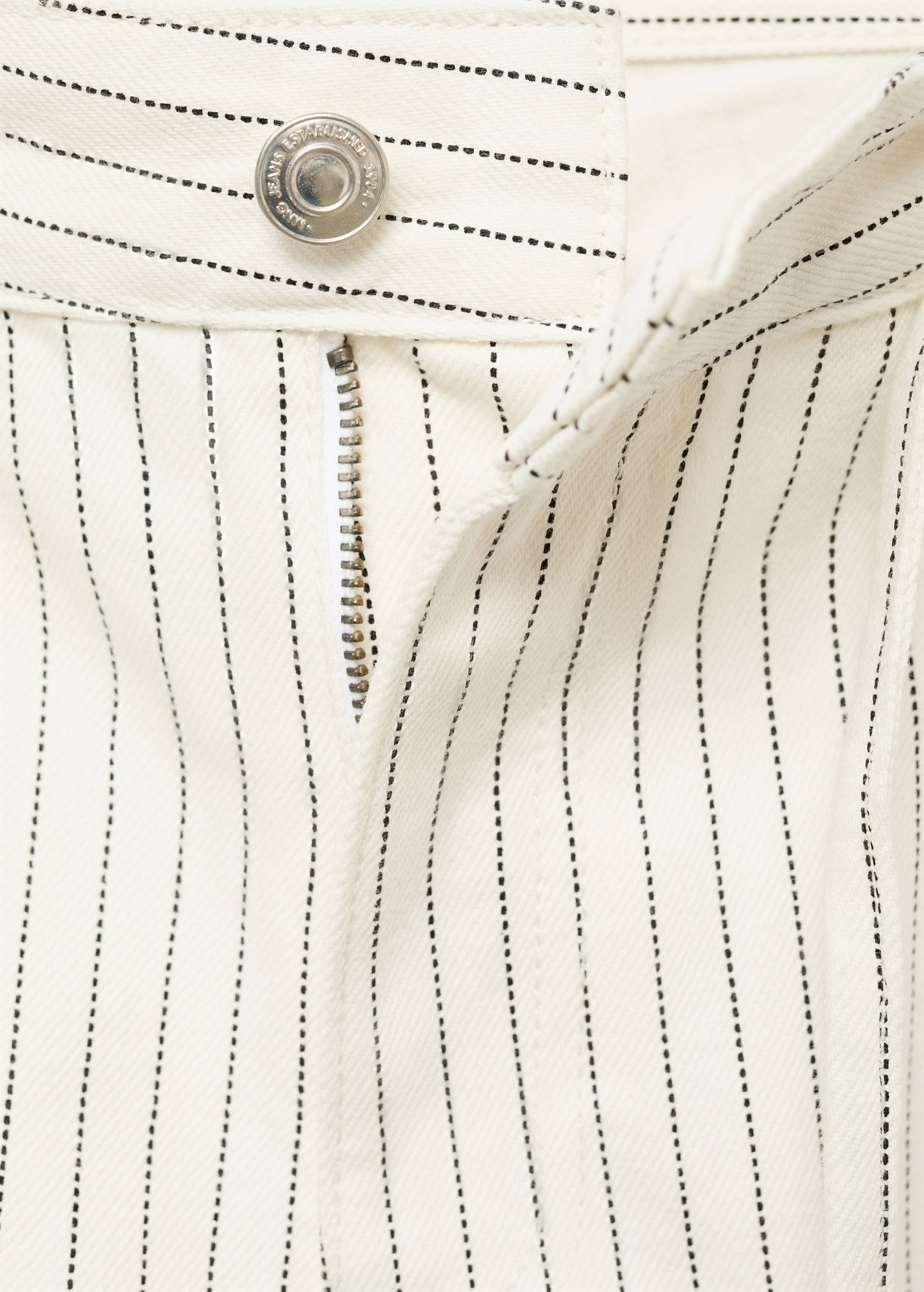 Wide leg jeans with stripes and belt - Details of the article 8