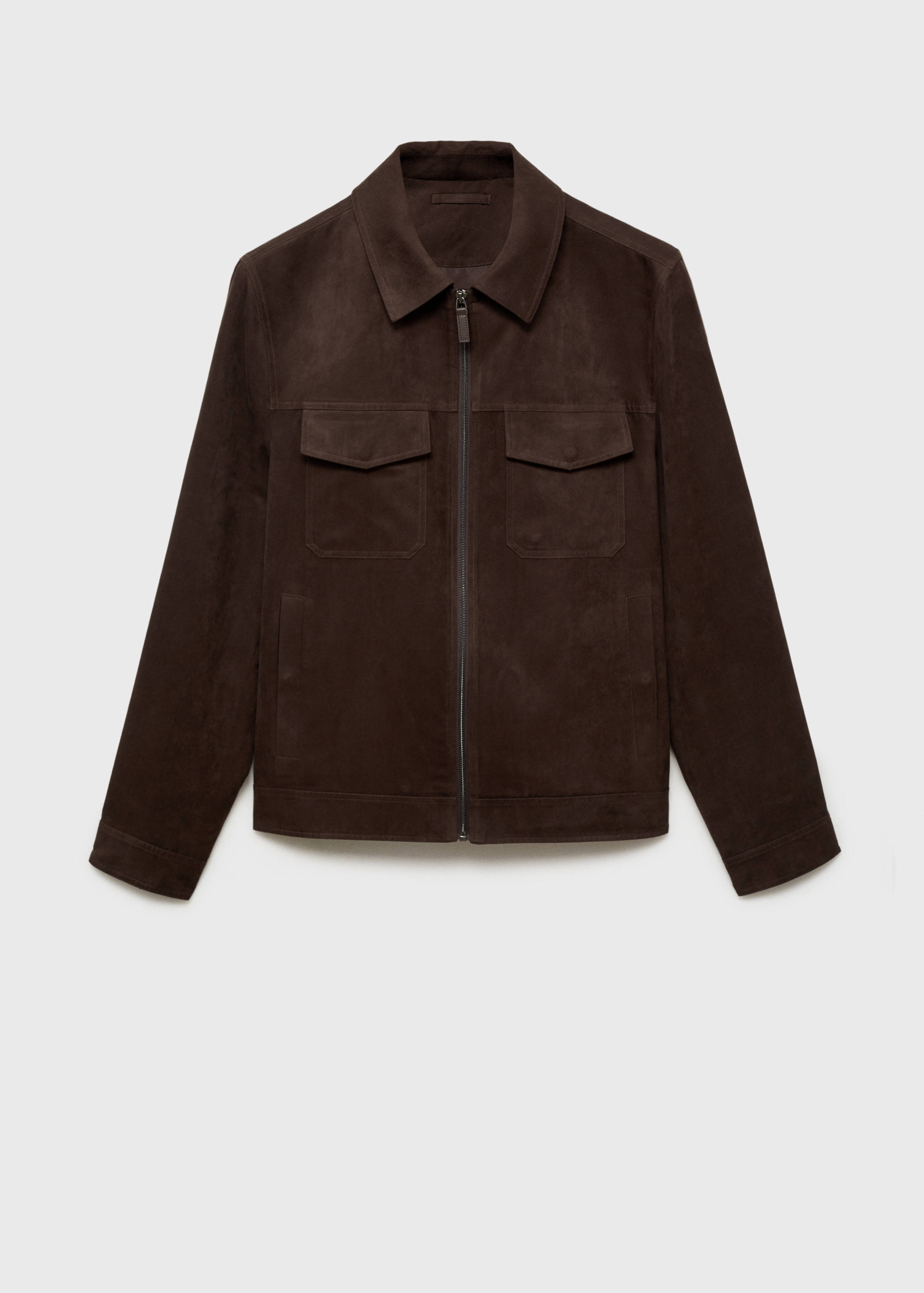 Suede-effect jacket with zip - Article without model