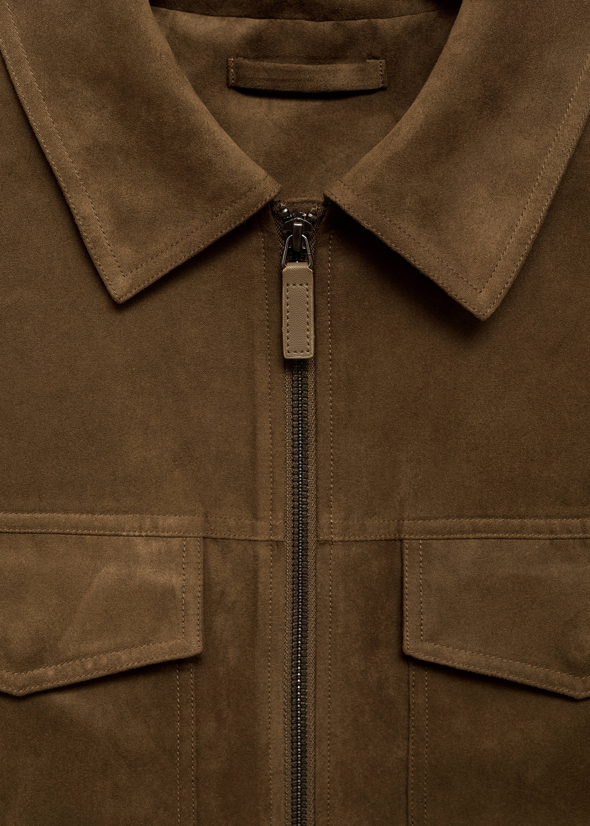 Suede-effect jacket with zip - Details of the article 8