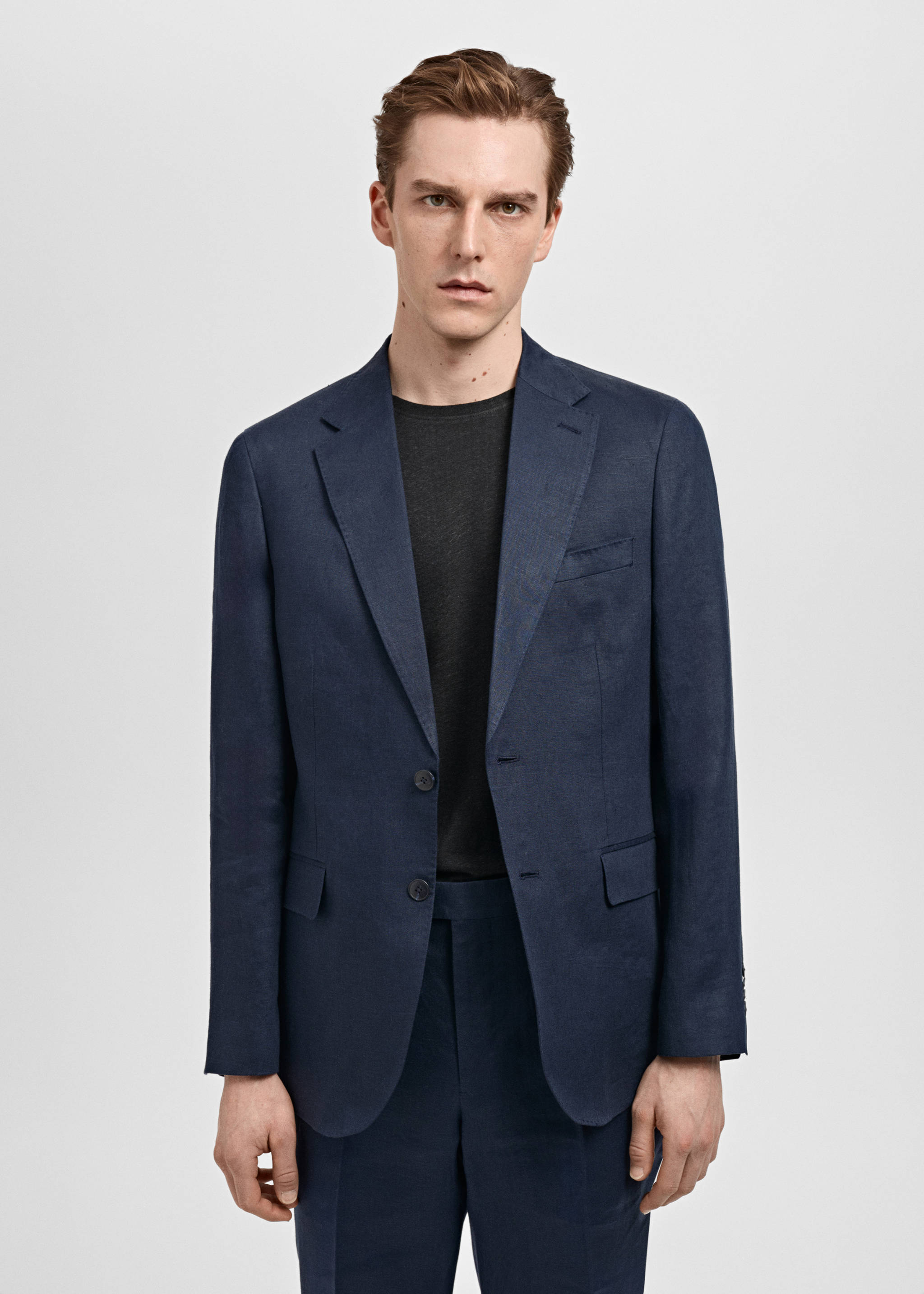 Amalfi 100% linen slim-fit suit blazer - Medium plane