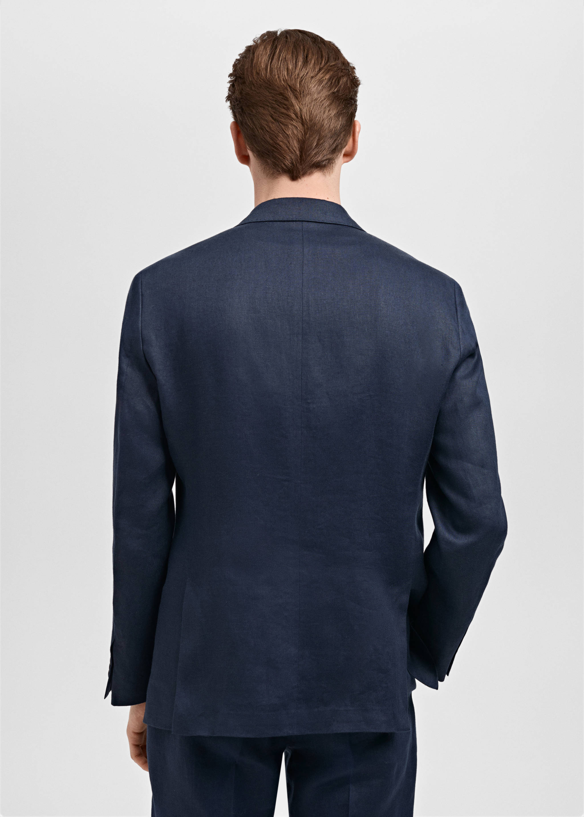 Amalfi 100% linen slim-fit suit blazer - Reverse of the article
