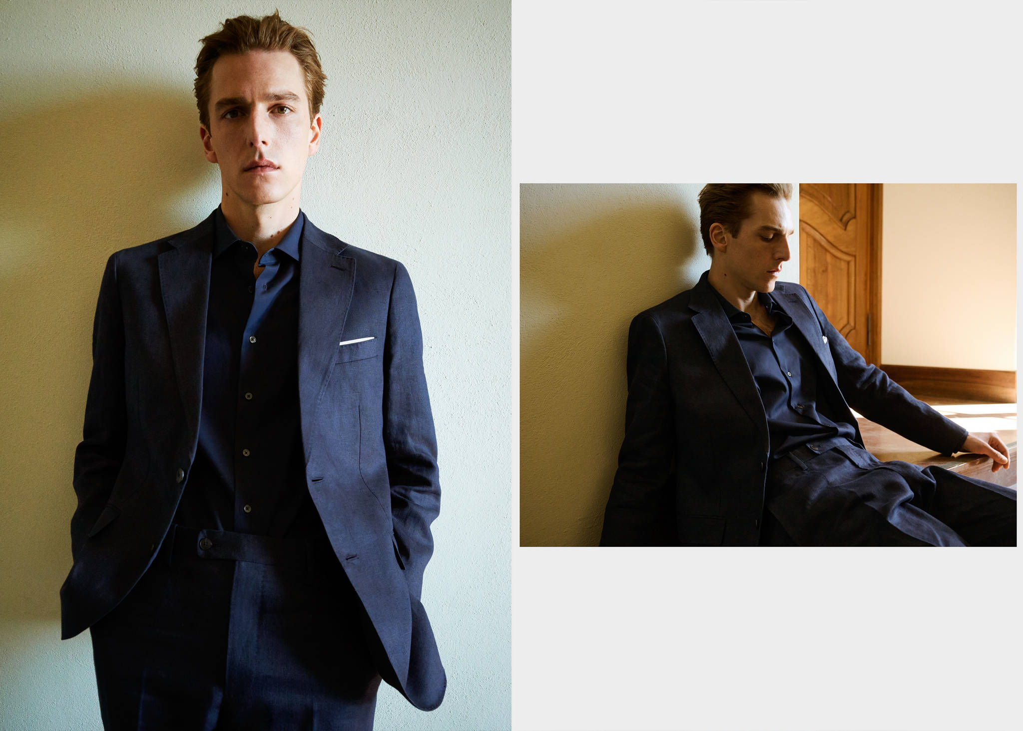 Americana vestit Amalfi 100% lli slim fit - Pla panoràmic