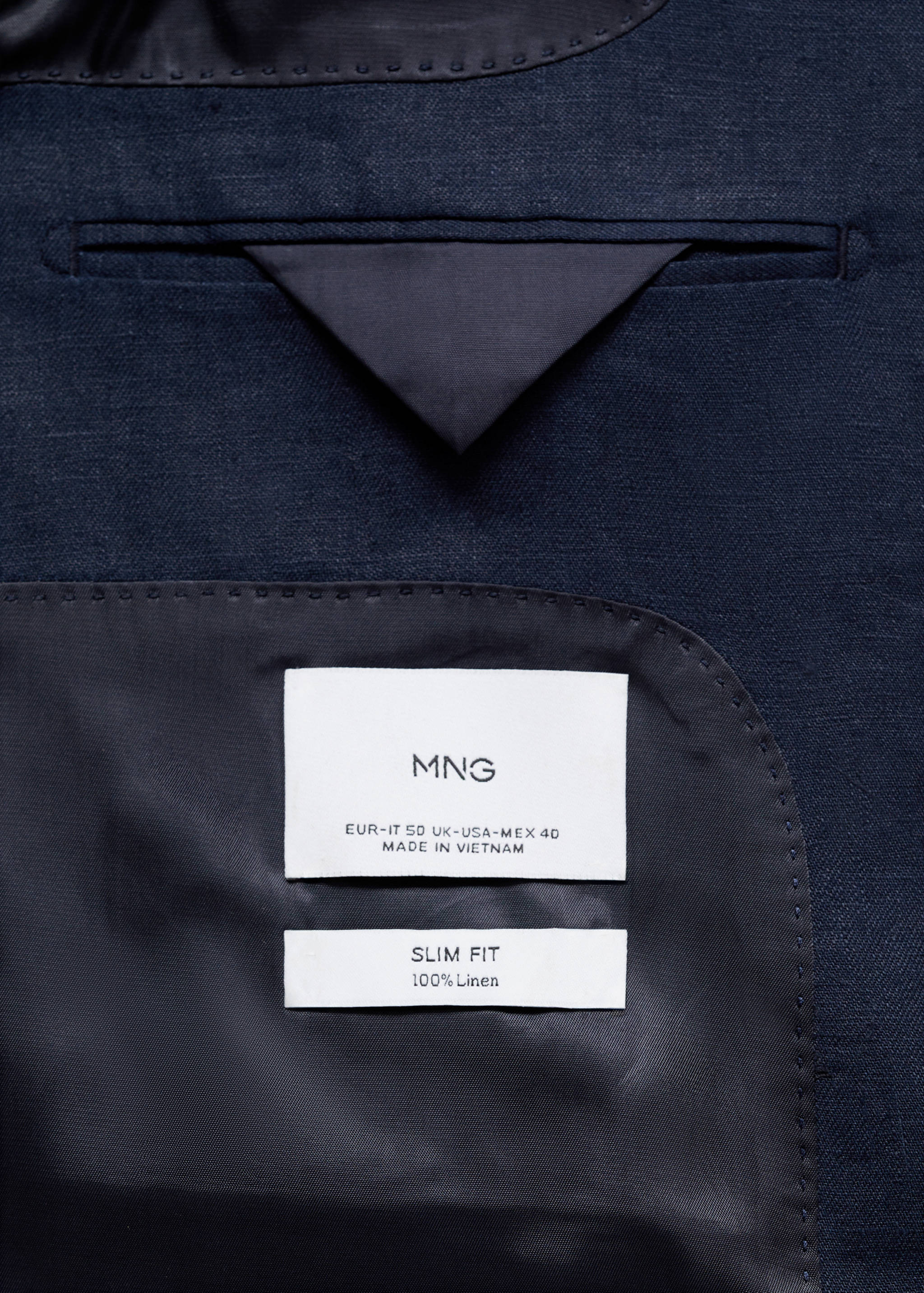 Amalfi 100% linen slim-fit suit blazer - Details of the article 0