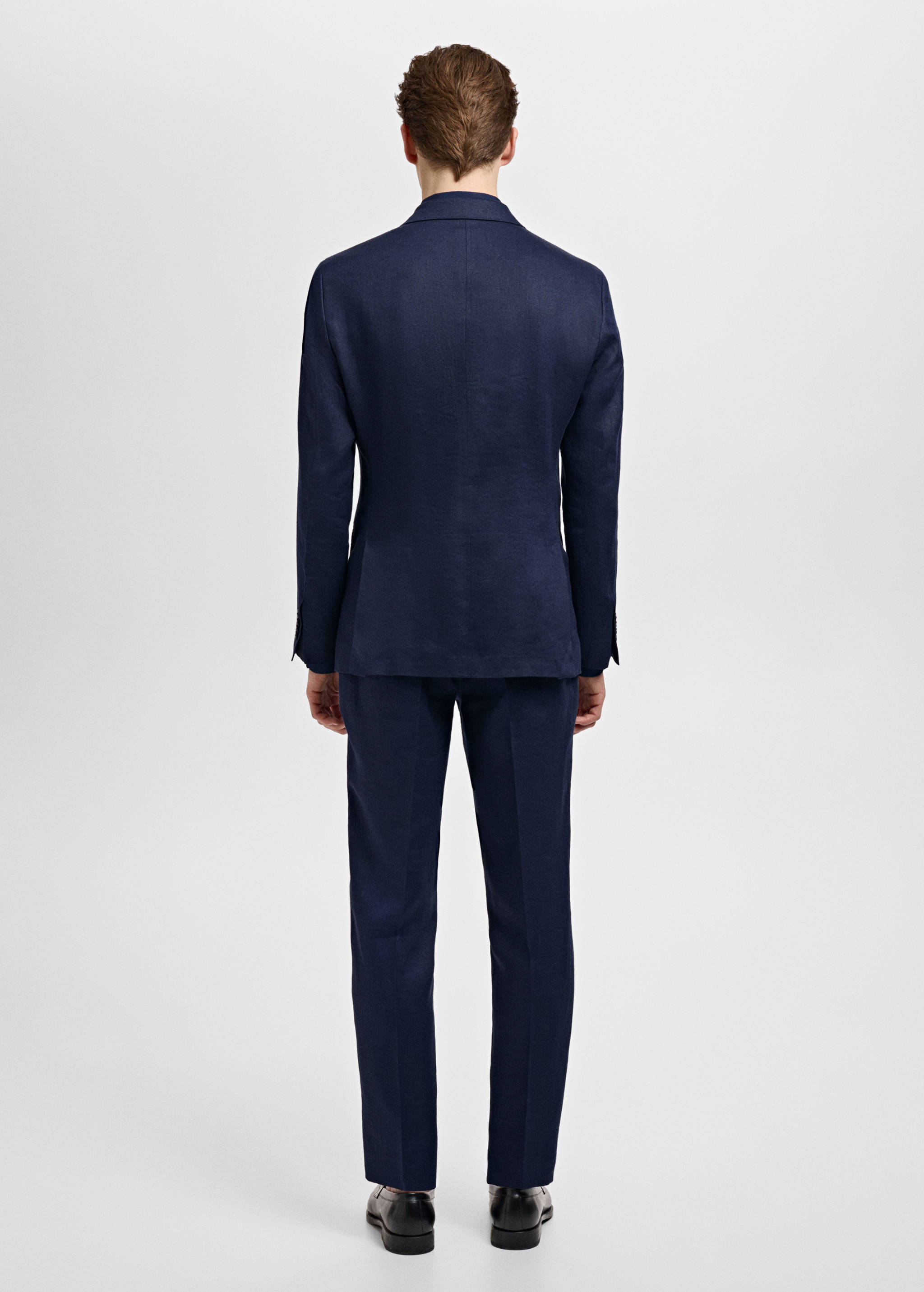 Amalfi 100% linen slim-fit suit jacket - Reverse of the article