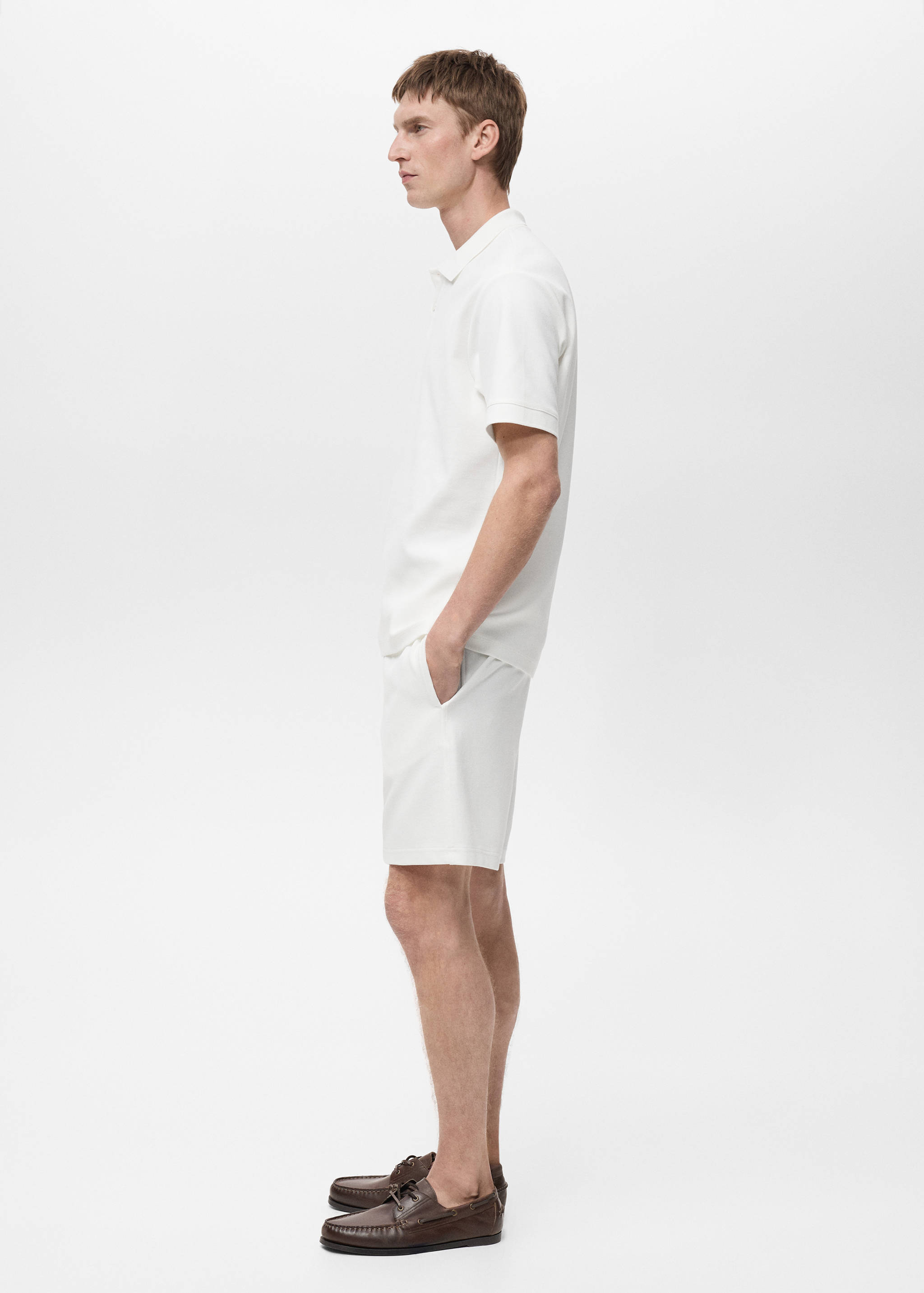 Structured knitted shorts - Details of the article 2