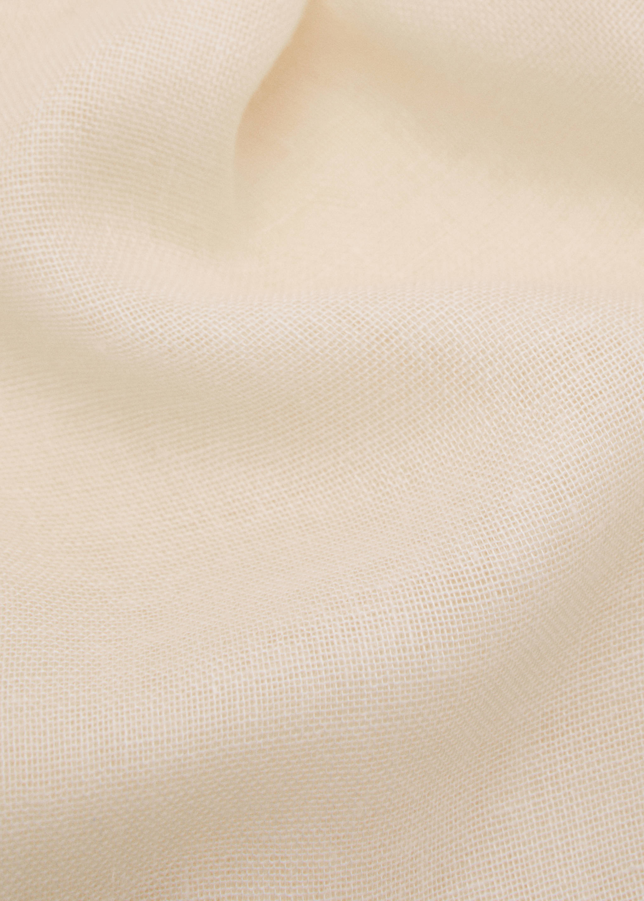 Linen-blend scarf with frayed ends - Medium plane