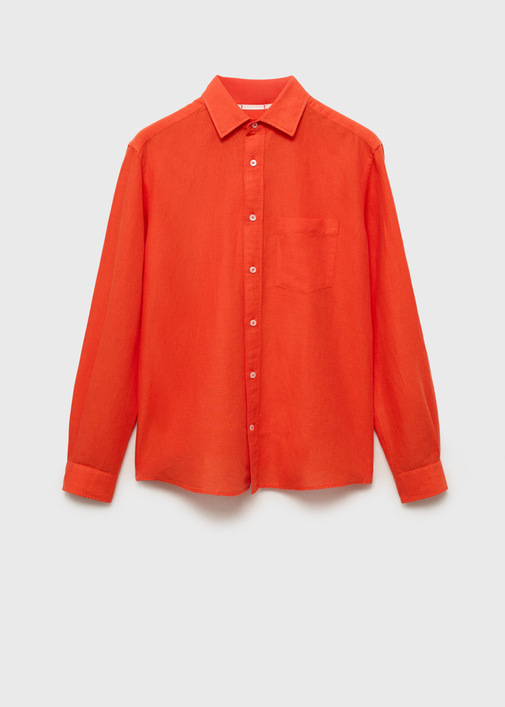 قميص كتان بجيب - منتج دون نموذج