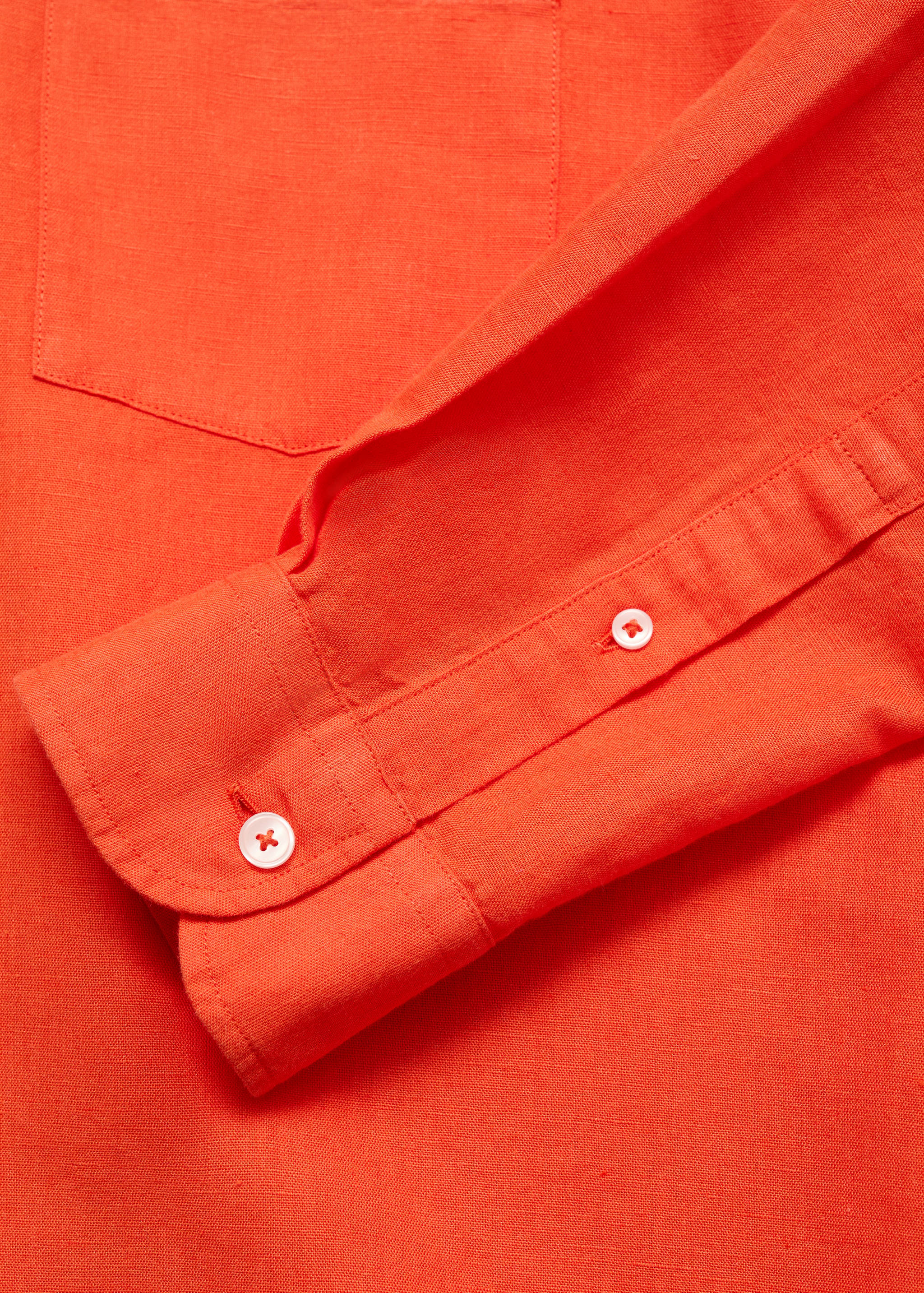 قميص كتان بجيب - تفاصيل المنتج 0