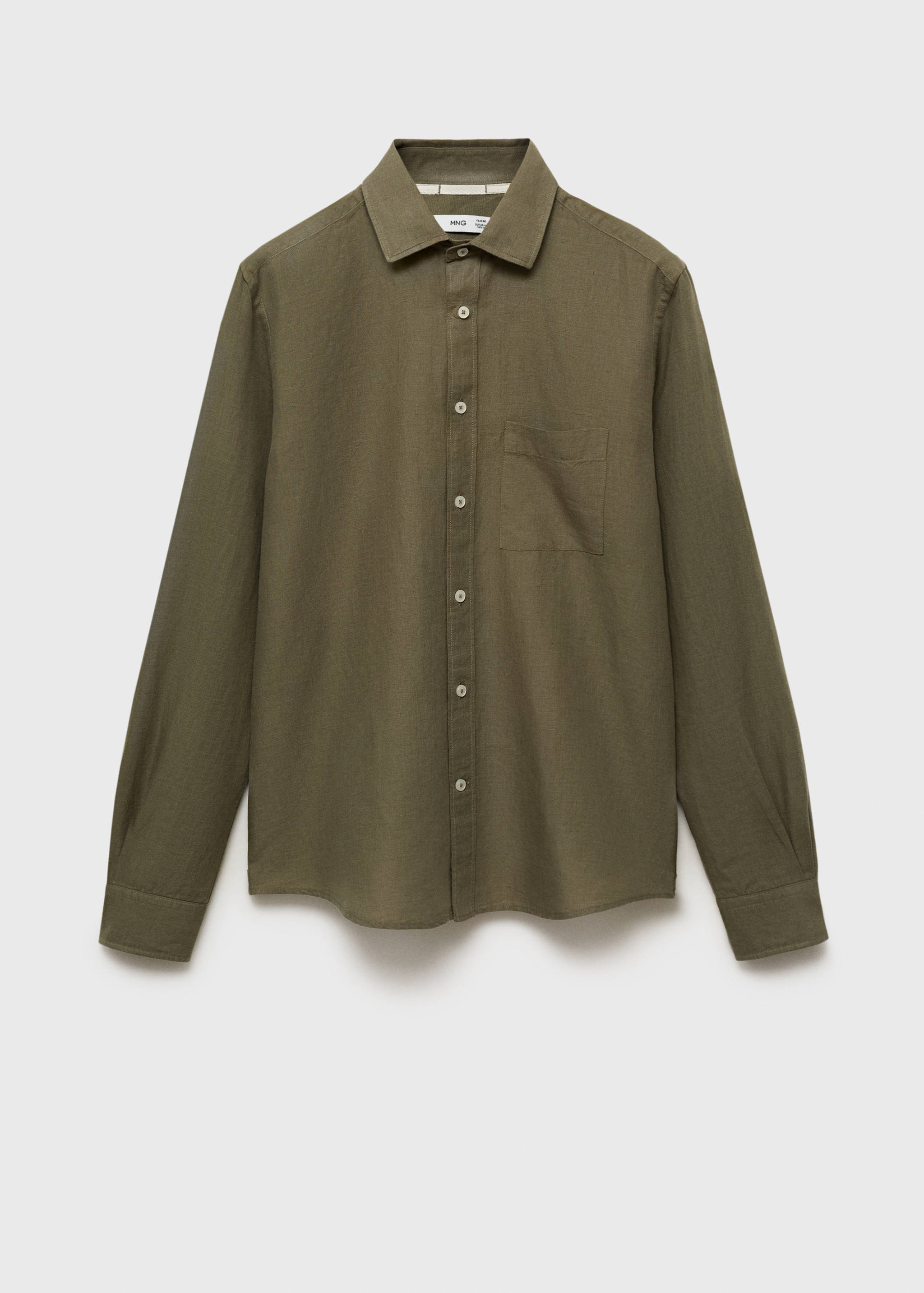 قميص كتان بجيب - منتج دون نموذج