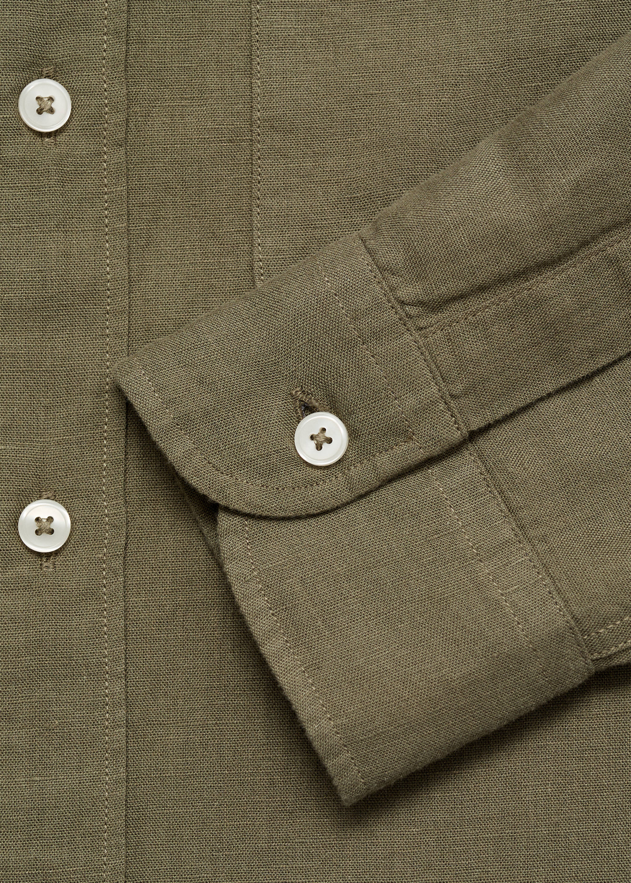 قميص كتان بجيب - تفاصيل المنتج 0