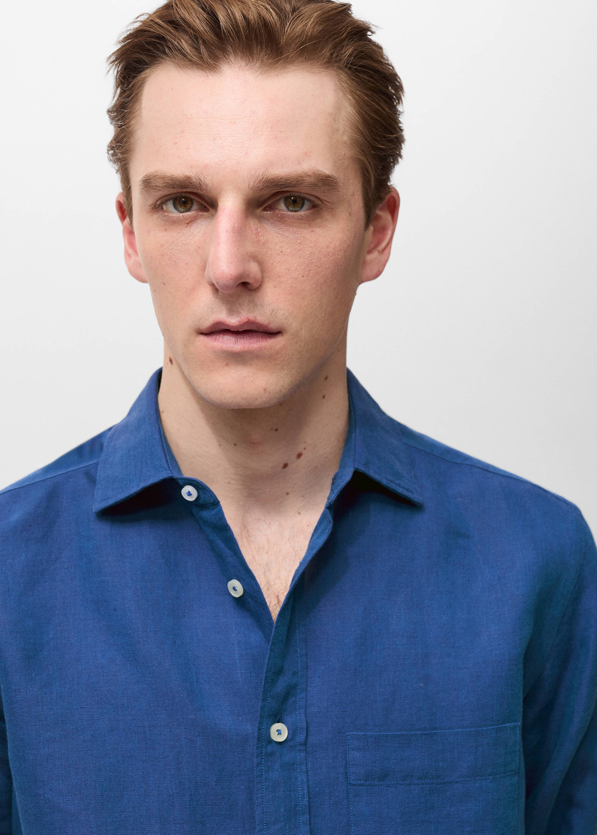 قميص كتان بجيب - تفاصيل المنتج 1