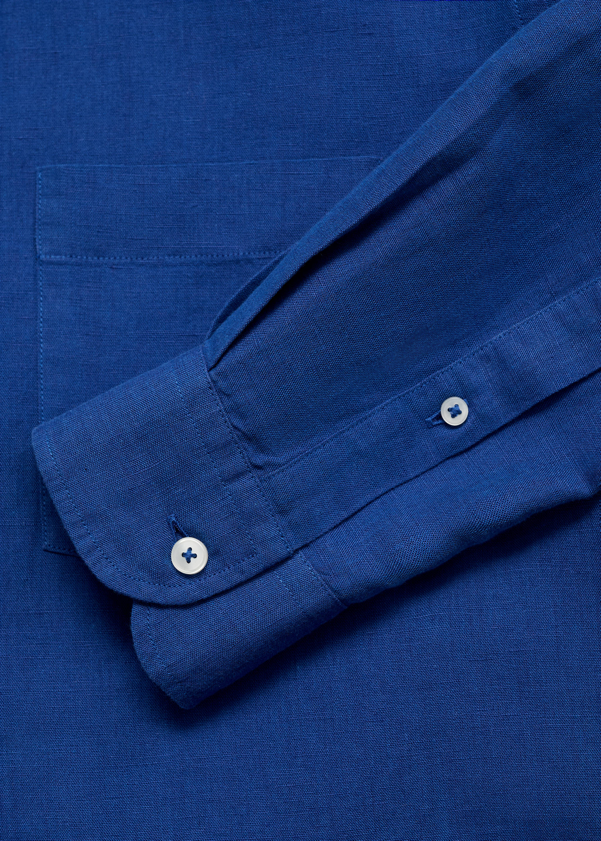 قميص كتان بجيب - تفاصيل المنتج 0