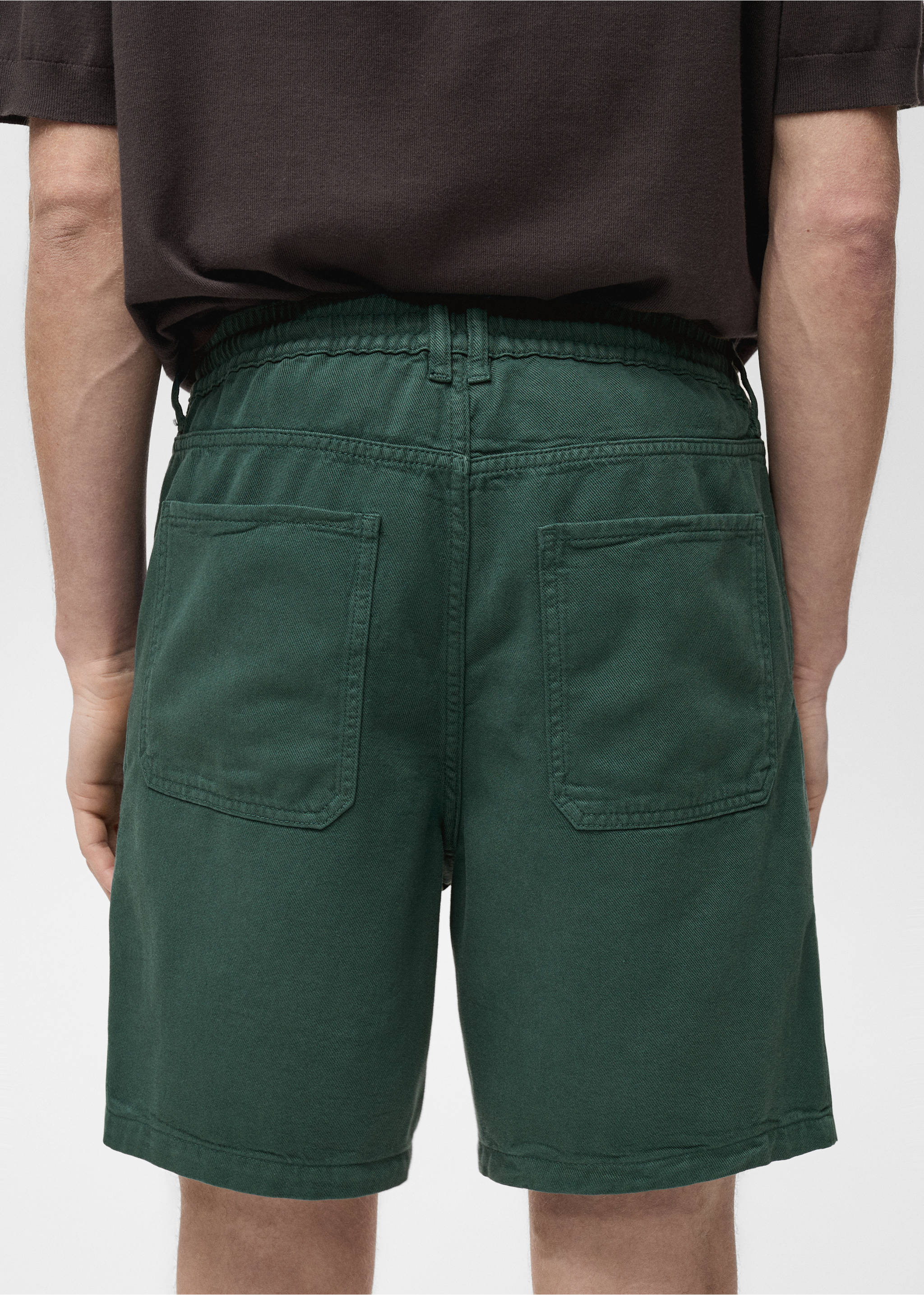 Bermudas vaqueras cordón - Detalle del artículo 3, Verde oscuro. Ref: 87075930-00.