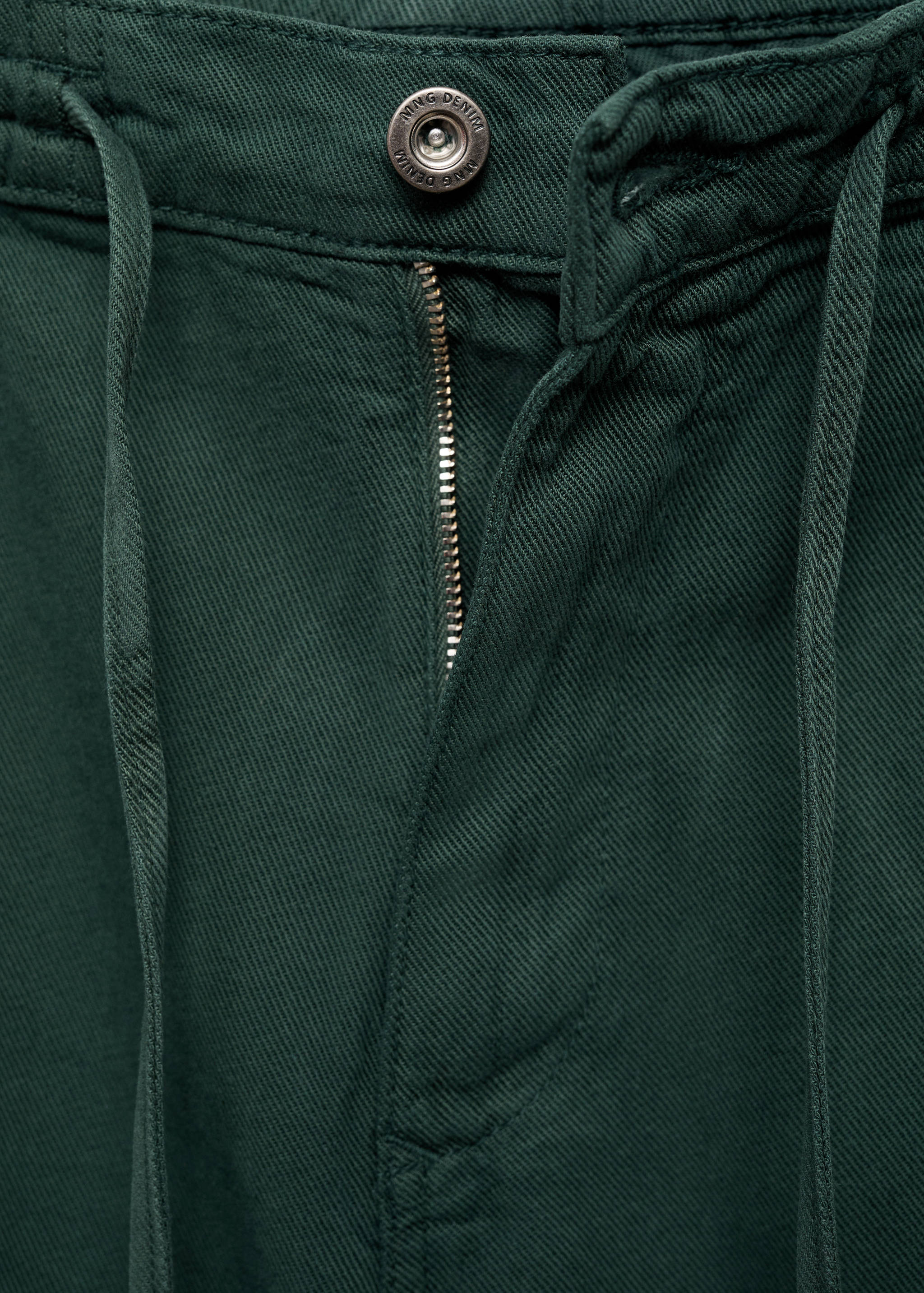 Denim bermuda shorts with drawstring - Details of the article 8