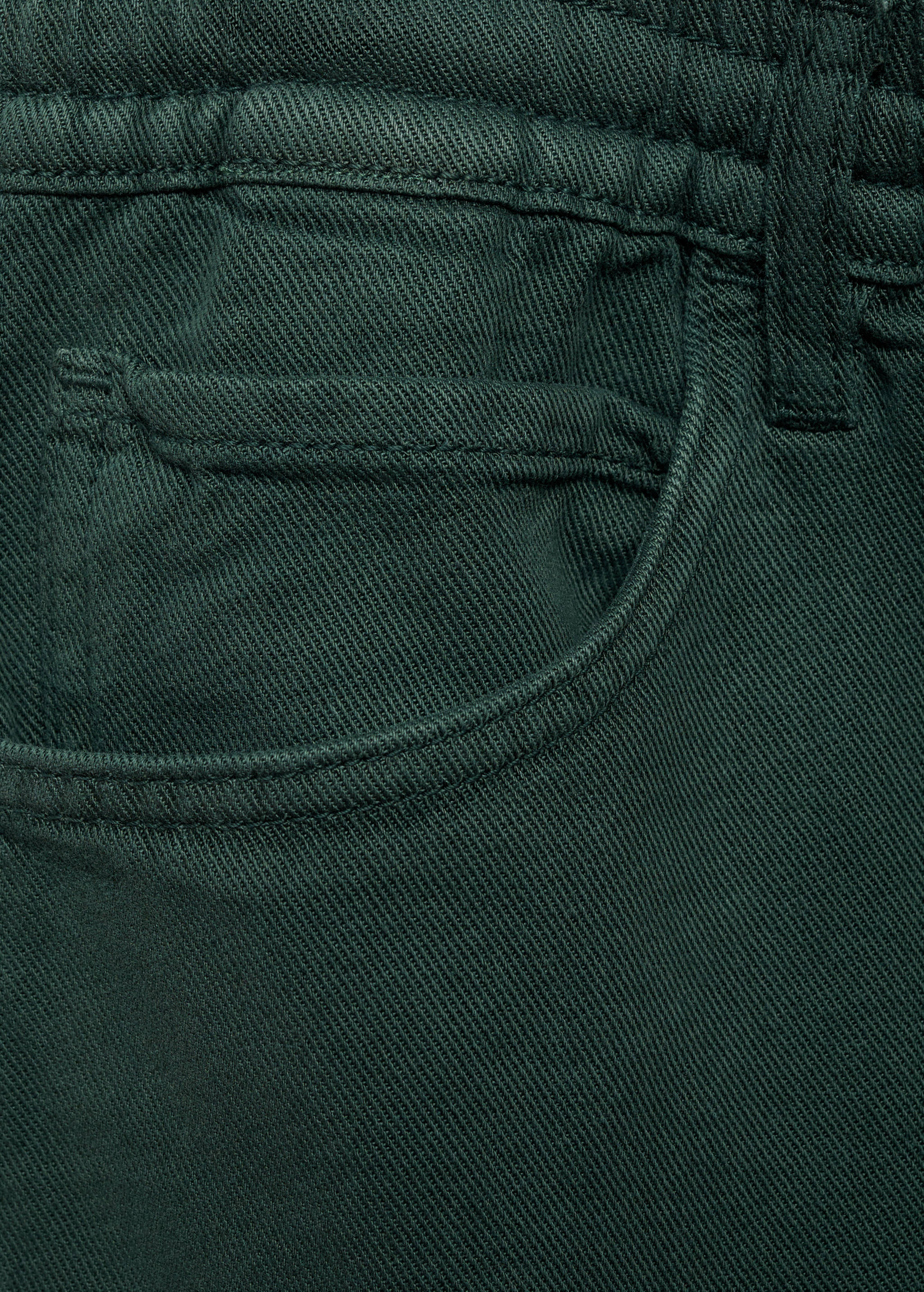Denim bermuda shorts with drawstring - Details of the article 0