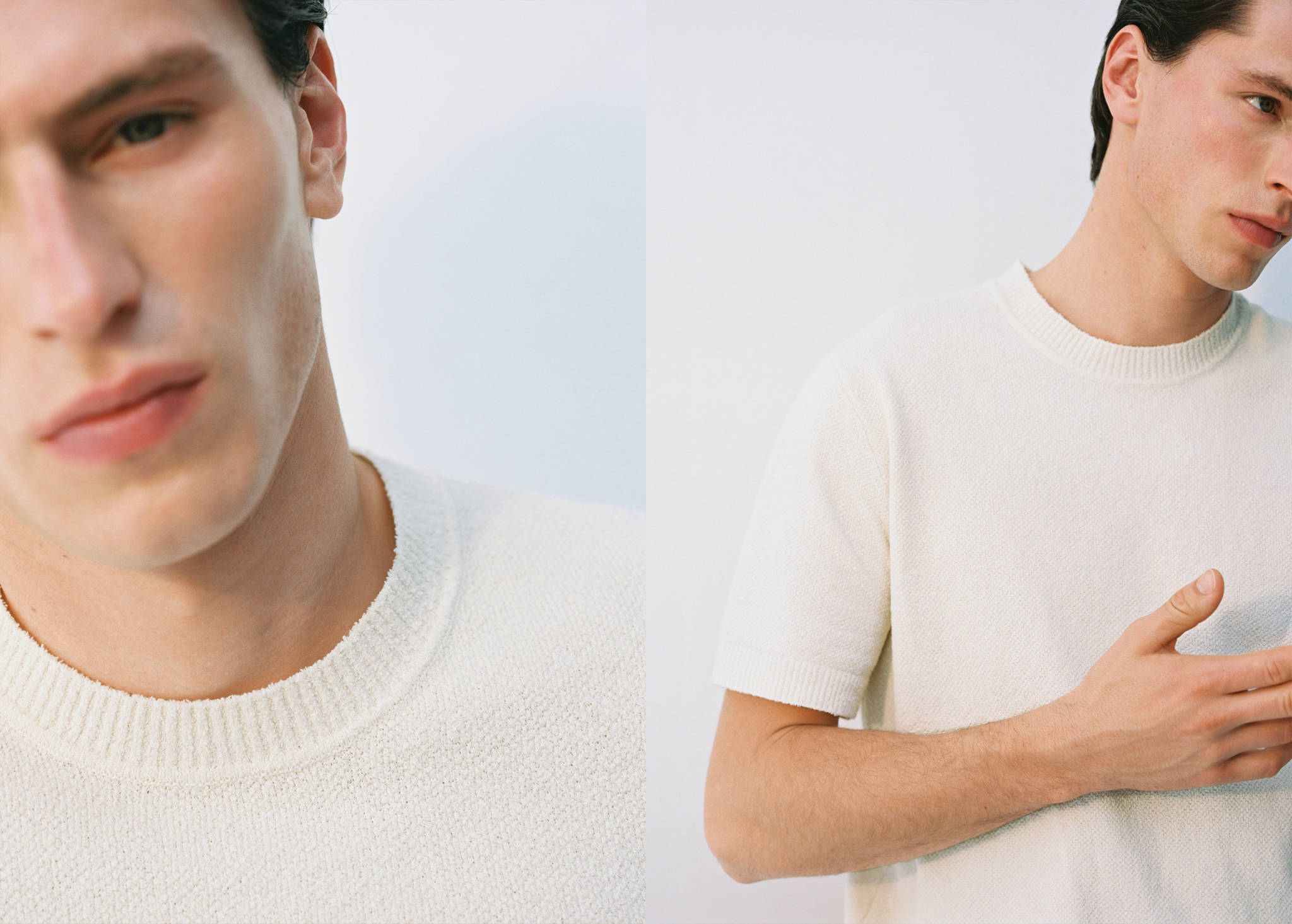 Cotton fine-knit t-shirt - Panoramic plane