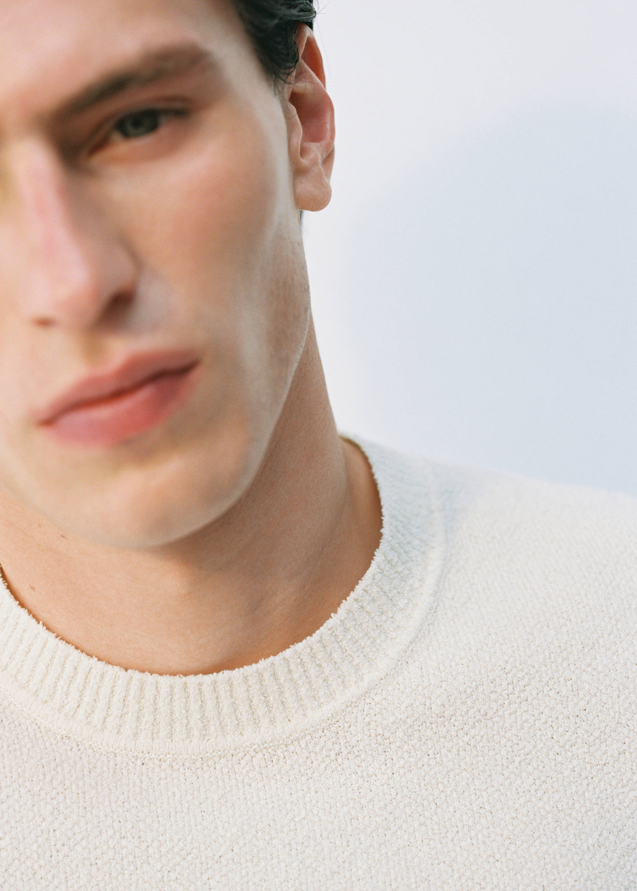 Cotton fine-knit t-shirt - Details of the article 3