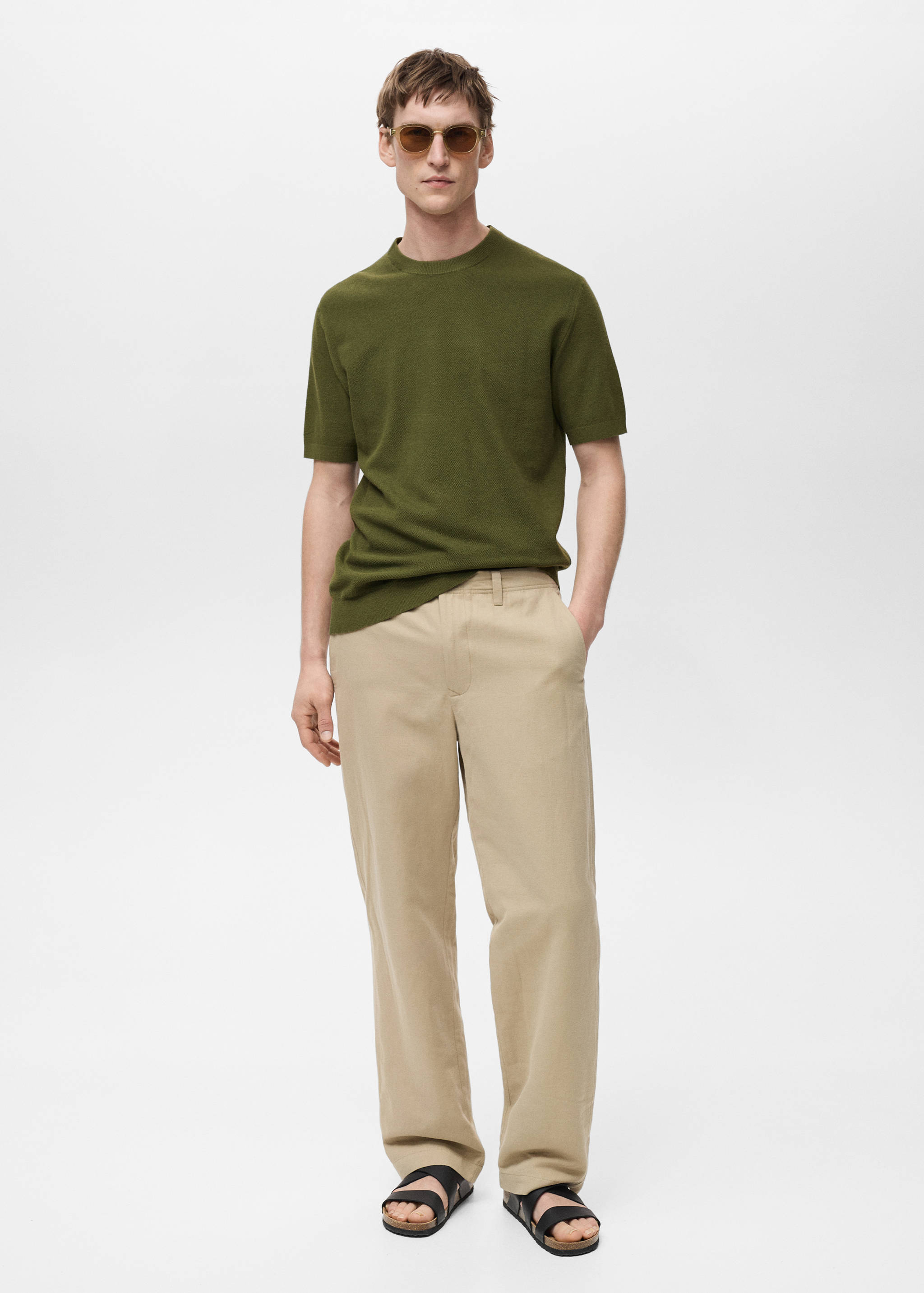 Хлопковая футболка из тонкого трикотажа - Общий план