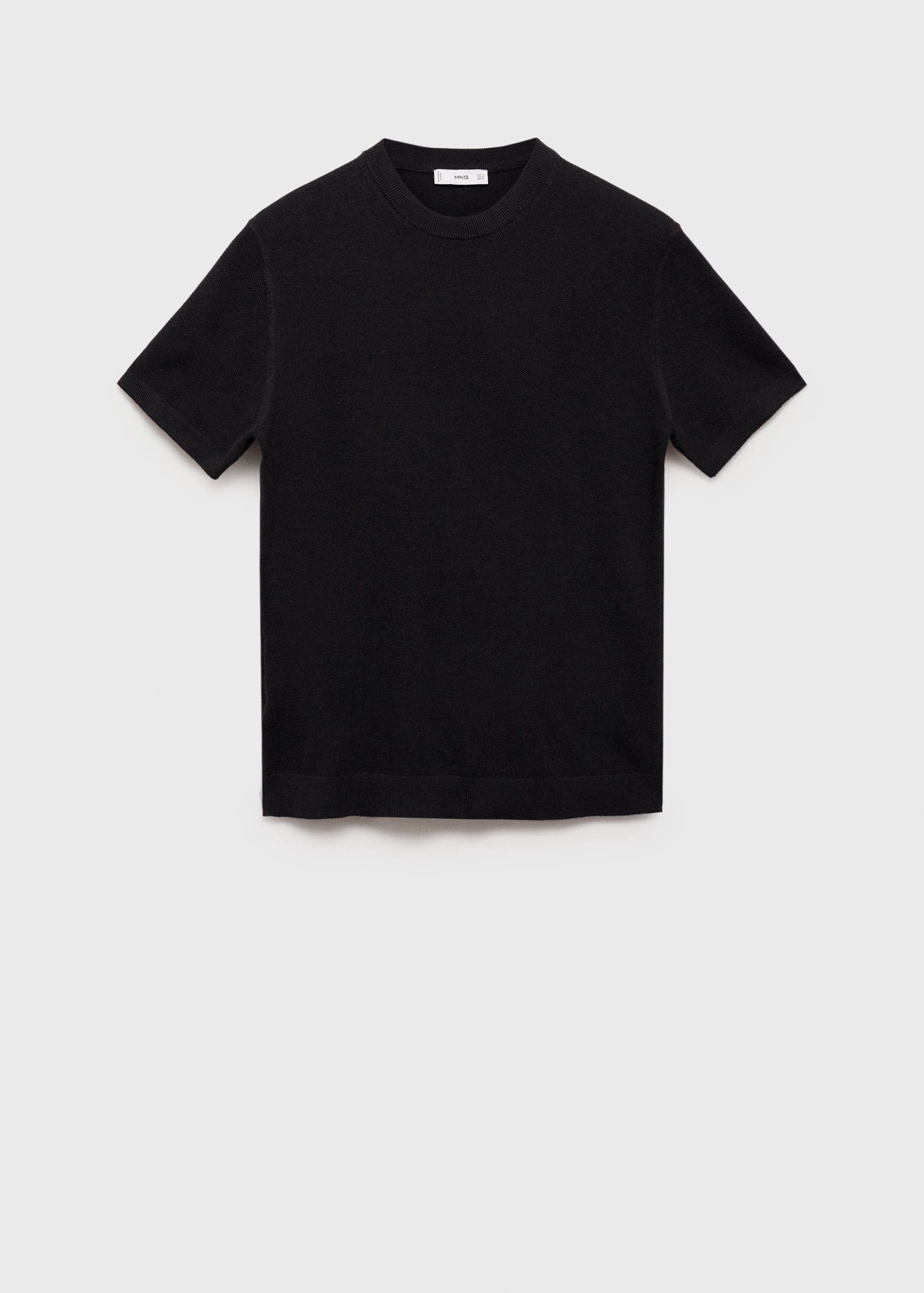 Cotton fine-knit t-shirt - Article without model