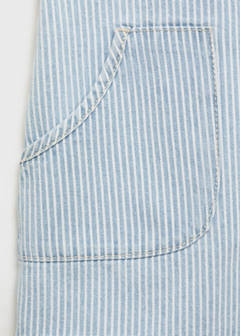 Striped denim pinafore — Light Blue 5